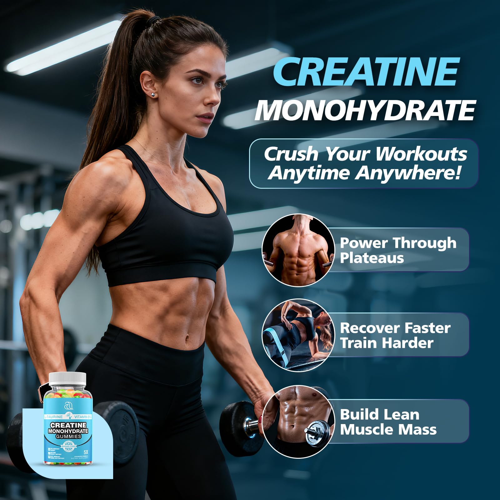DRZIHOOCH Creatine Gummies for Women & Men - Creatine Monohydrate Gummies Tasty Chewable Supplement, Muscle Support & Energy Boost (2 Pack) DRZIHOOCH buy supplements canada