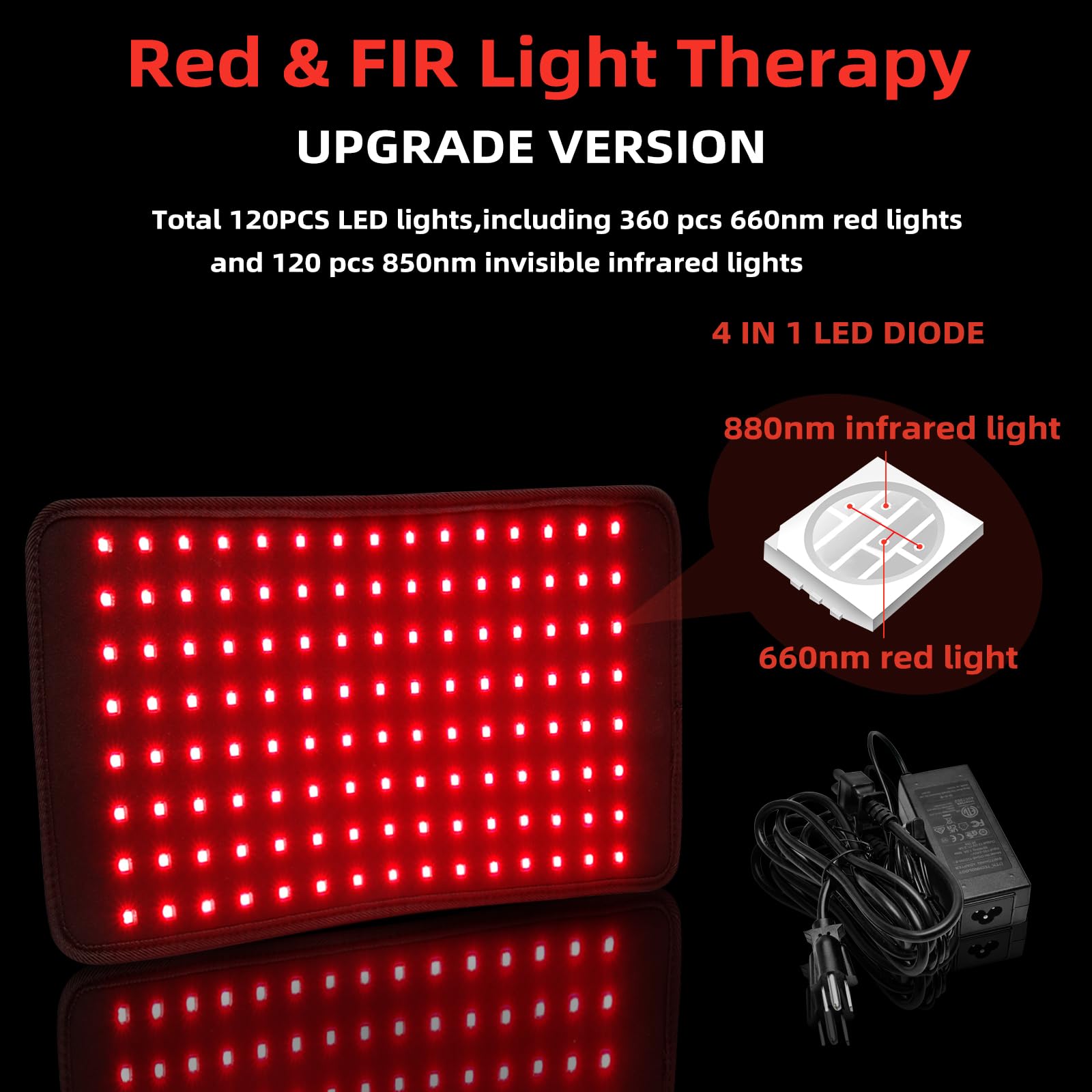 UTK Red Light Therapy Pad for Body Pain Relief, LED 660＆850nm Wearable Wrap Deep Therapy UTK buy supplements canada