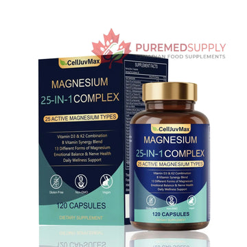 25-in-1 Magnesium Complex | Multi-Form Absorbable Blend for Daily Nutritional Support, 120 Vegan Caps (1) PBZPBZ buy supplements canada