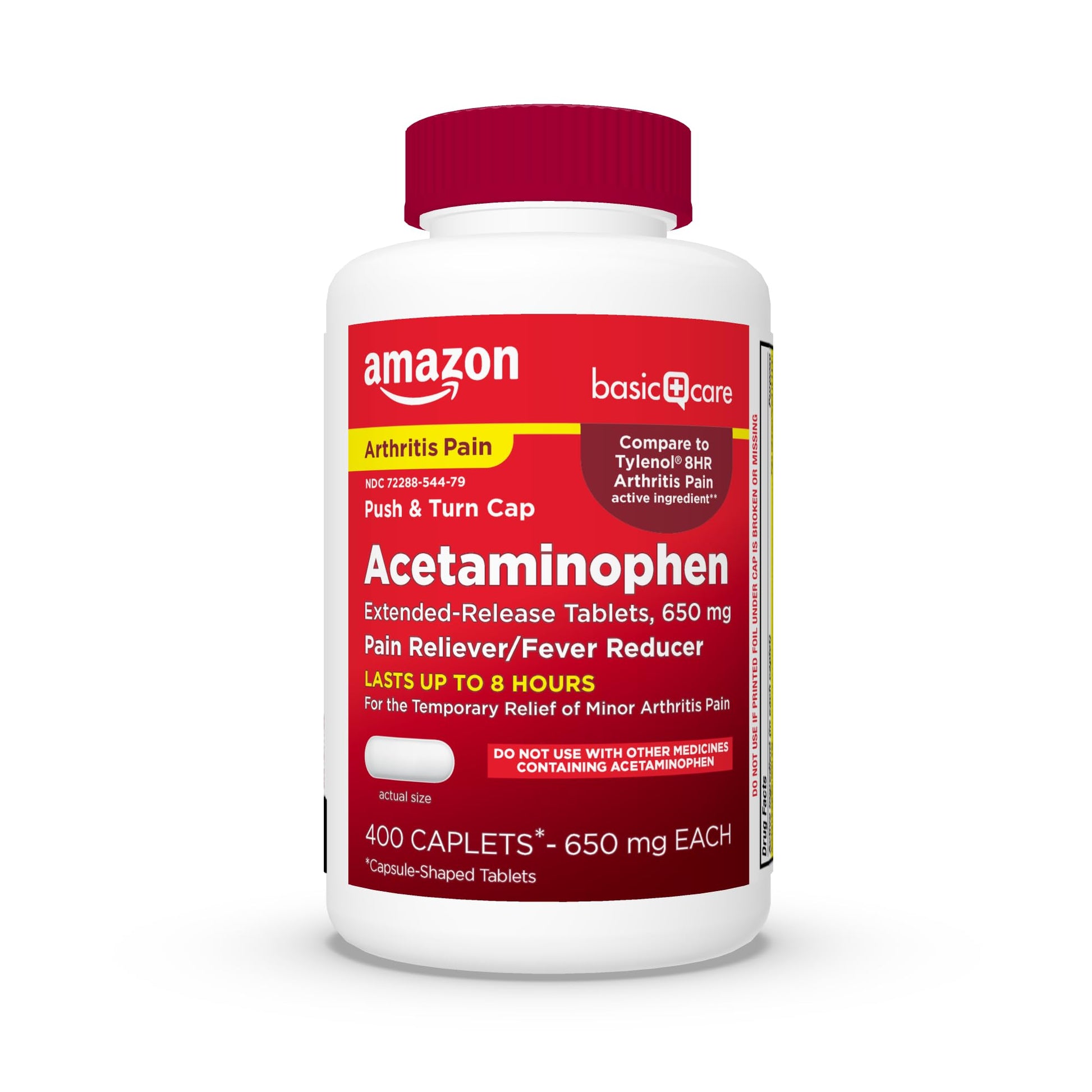 Amazon Basic Care Acetaminophen Extended-Release Tablets, 650 mg, Pain Reliever, Fever Reducer, Arthritis Pain, Headache, Backache, Menstrual Pain, 400 Count Amazon Basic Care buy supplements canada