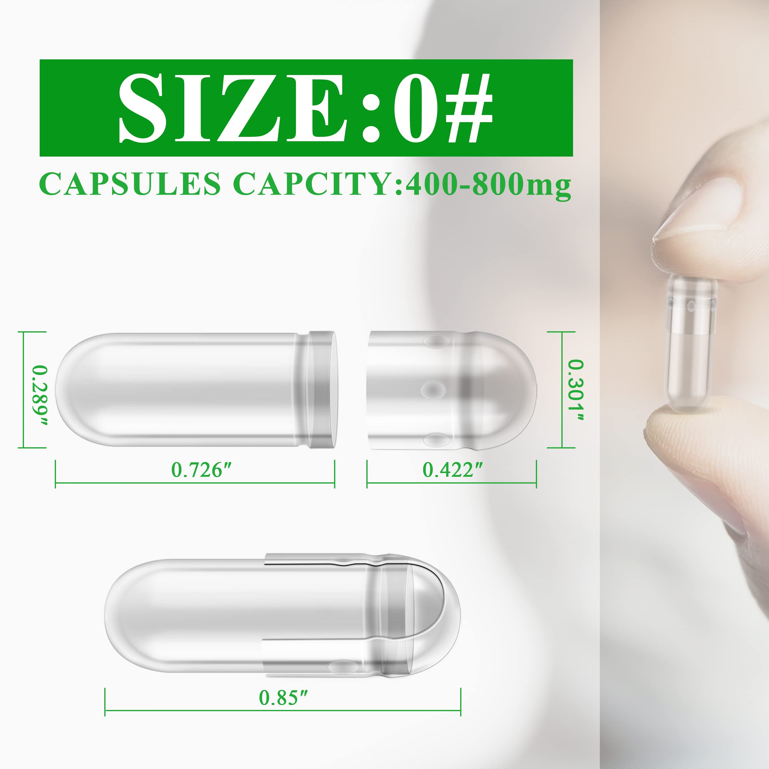 wananfu Size 0 Empty Capsules Vegetarian (100 Count) Bundle with Micro Lab Spoon, Clear Fillable Veggie Pill Capsules Size 0 for Making Your Own Supplements wananfu buy supplements canada