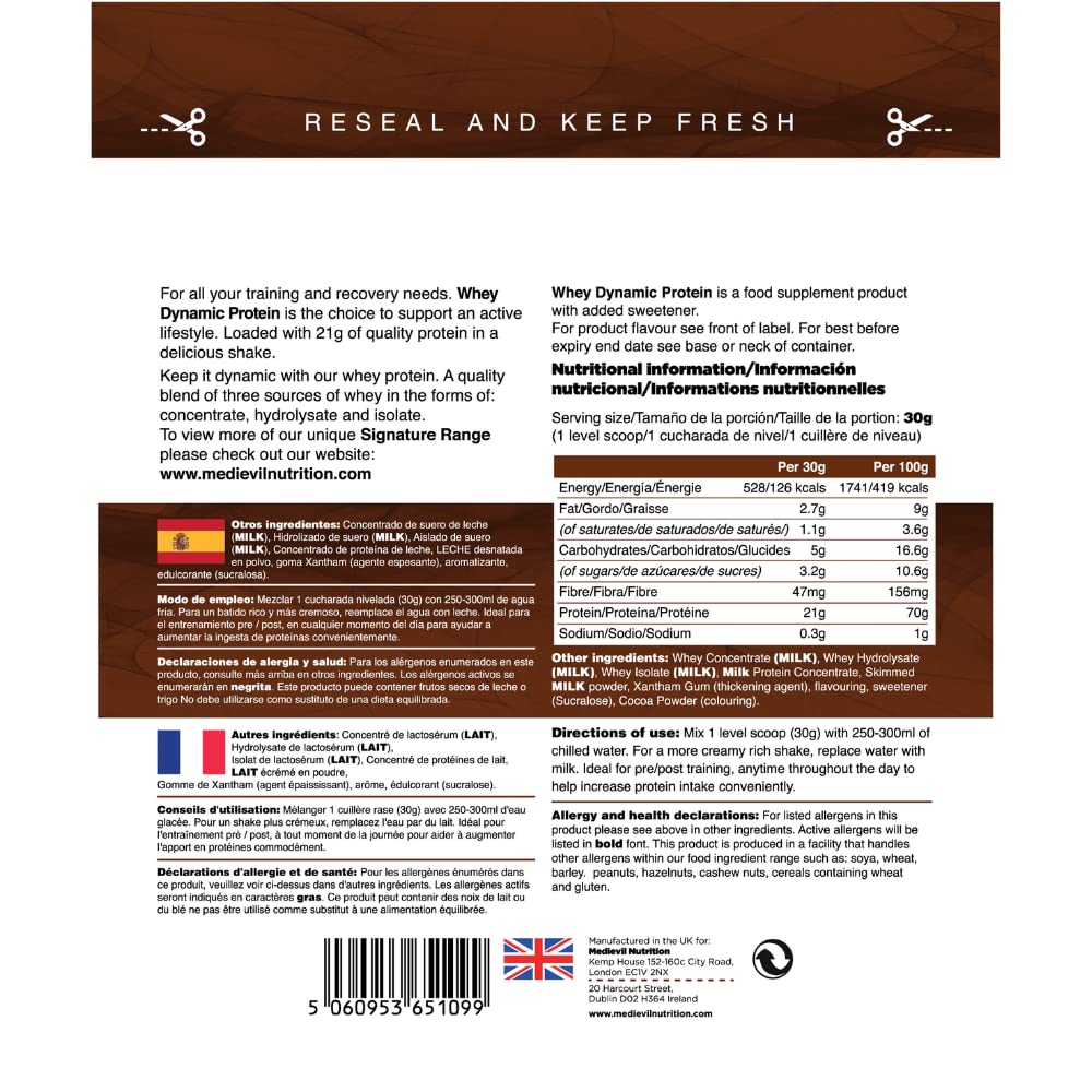 Medi-Evil Nutrition Whey Dynamic Protein, Triple Chocolate Flavour, 600g, 20 Servings Medi-Evil buy supplements canada