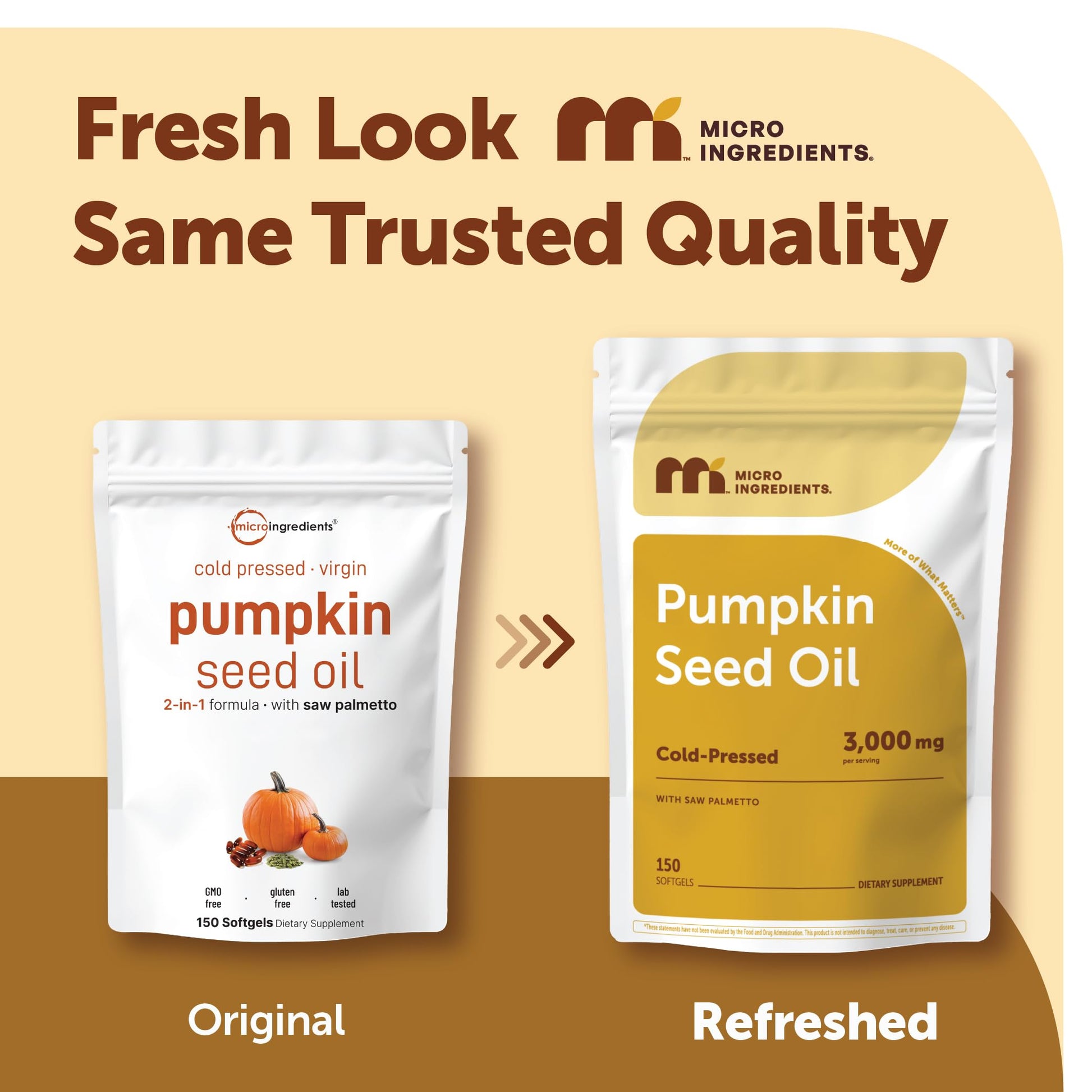 Micro Ingredients Pumpkin Seed Oil with Saw Palmetto, 150 Softgels | Cold Pressed, Pure Virgin Oil, Essential Fatty Acids, & Phytosterols Micro Ingredients buy supplements canada