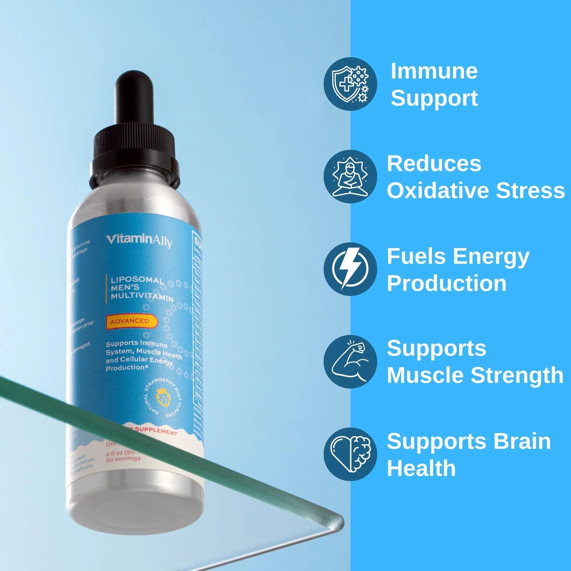 Vitaminally Liposomal Men's Liquid Multivitamin Drops | Non-GMO | Sugar Free | Gluten Free | 30 Day Supply | Vitaminally buy supplements canada