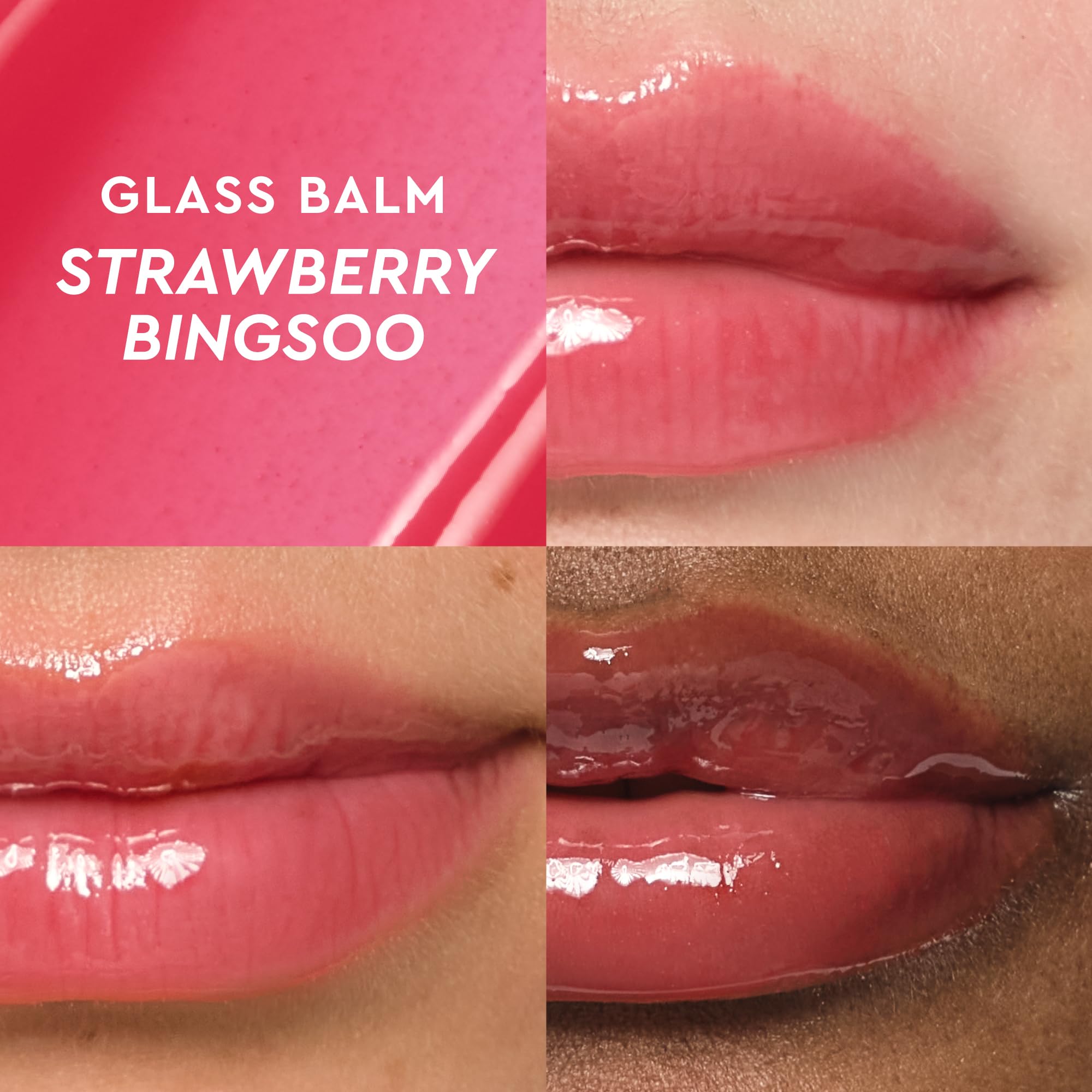 Glow Recipe Glass Balm Lip Treatment - 12Hr Hydrating Lip Balm & Moisturizer with Hyaluronic Acid to Smooth, Plump & Protect from Dryness - Sheer Pinky Red Tint, Strawberry Bingsoo (15 ml) Glow Recipe buy supplements canada