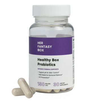 Her Fantasy Box | Healthy Box | Vaginal Probiotics for Women – Prebiotics + Advanced Lactobacillus Blend – Hormonal Balance, PMS Relief – Feminine Health Support with Cranberry & D-Mannose Her Fantasy Box buy supplements canada