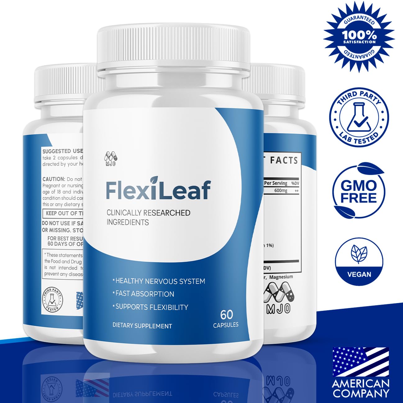 Flexileaf Capsules, Official Flexileaf Pills with All Natural Ingredients, Advanced Health and Overall Wellness Multivitamin Supplement, Flexoleaf Maximum Strength Support Formula (60 Capsules) MJO buy supplements canada