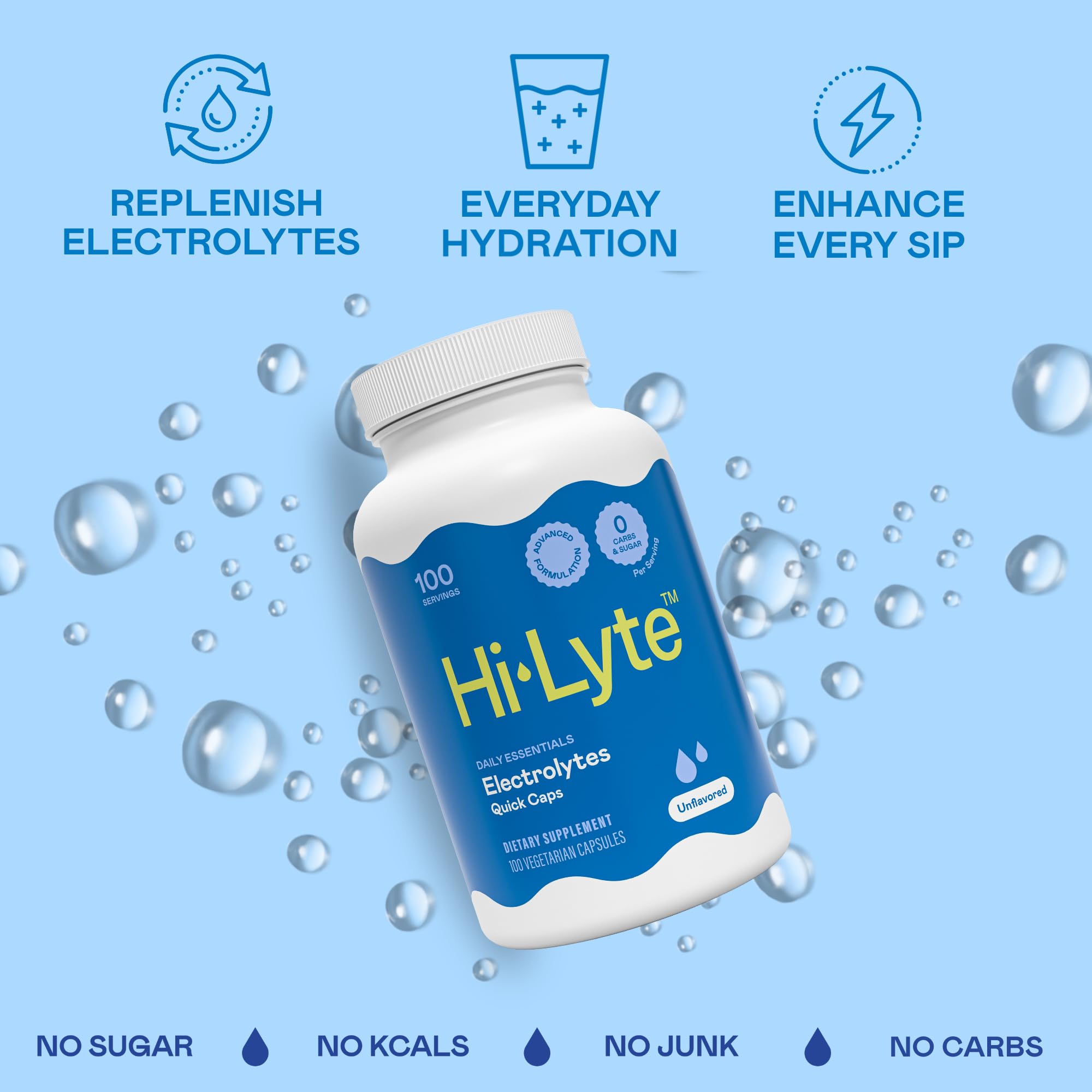 Hi-Lyte Unflavored Electrolyte Capsules - Hydration Support Supplement Tablets - Sodium, Potassium, Magnesium - 100 Servings Hi-Lyte buy supplements canada