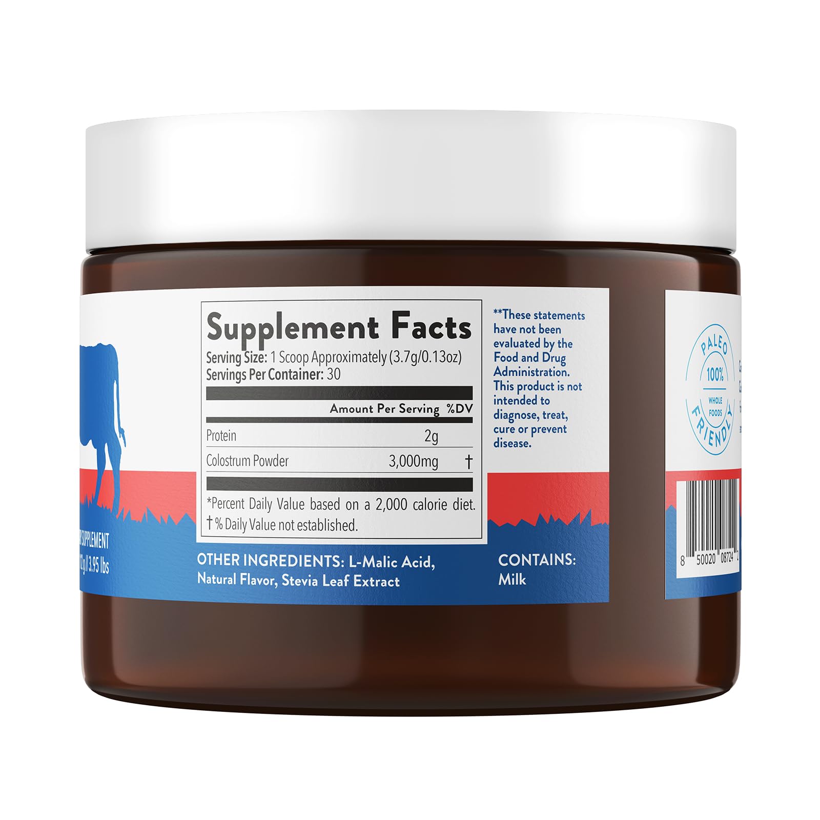 Equip Foods Core Colostrum - 100% Grass Fed Colostrum Powder 3,000mg, 40% IgG Equip buy supplements canada