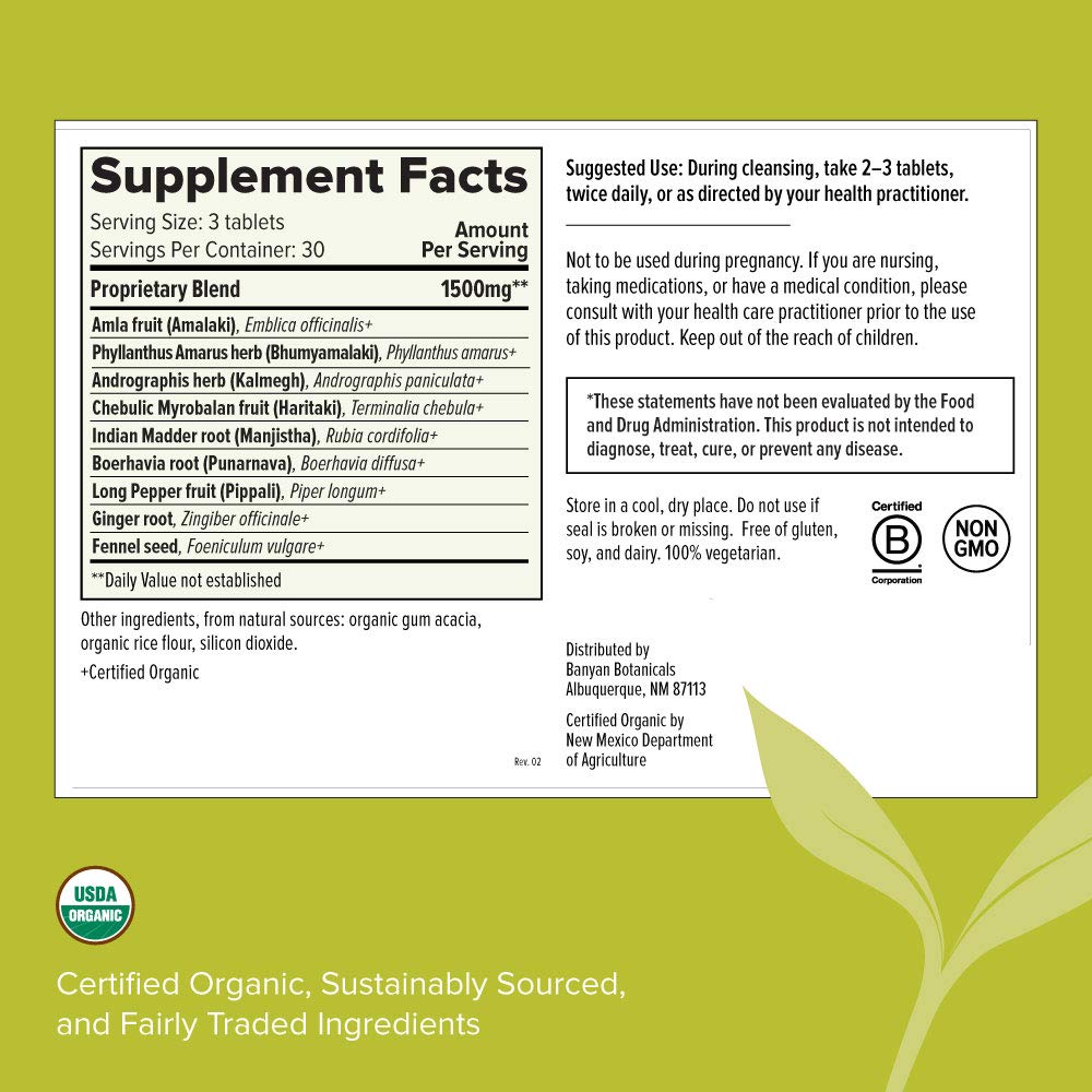 Banyan Botanicals Total Body Cleanse – Organic Detox Supplement with Amla & Manjistha Banyan Botanicals buy supplements canada
