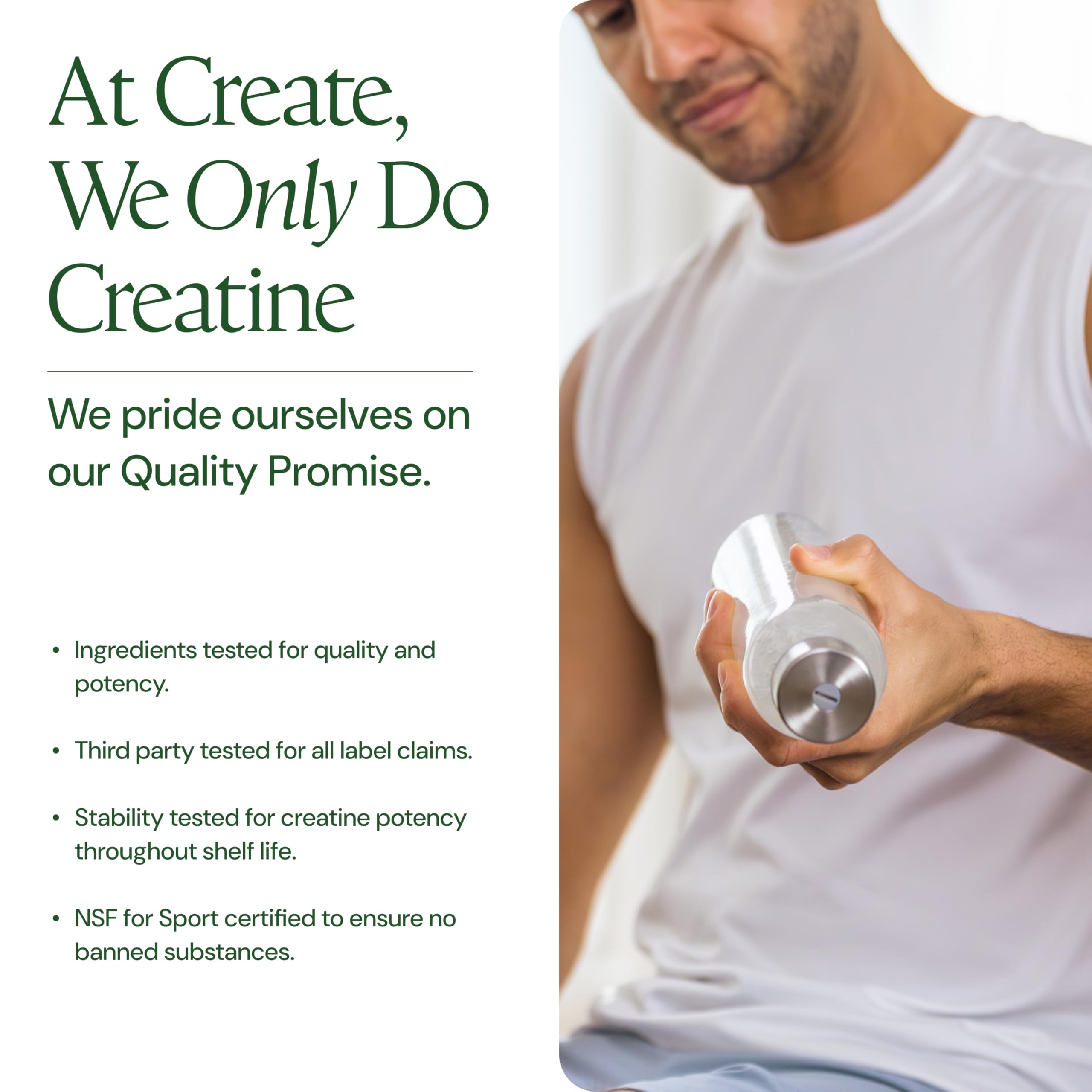 Create Creatine Monohydrate Powder - Creatine Travel Packets, Made with Creapure, 3rd Party Tested & NSF Certified for Sport, 30 Stick Packs, Unflavored Create buy supplements canada