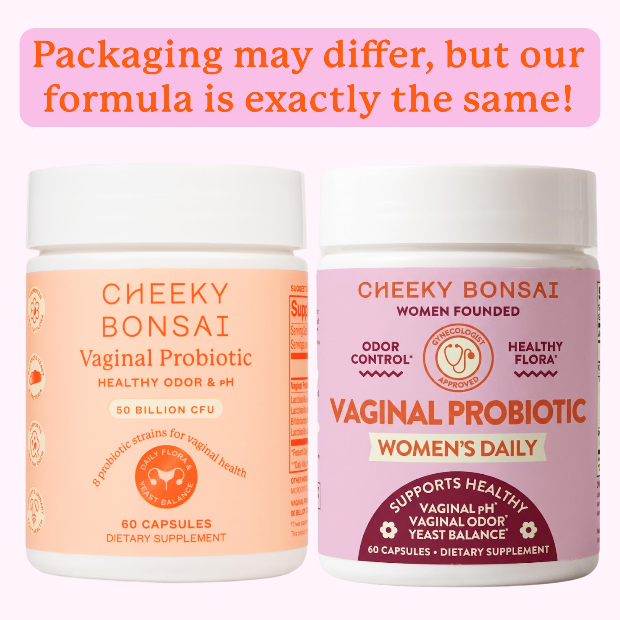 Cheeky Bonsai Vaginal Probiotic for Women pH Balance with Maximum Support 20 Billion CFU Probiotics - 8 Unique Strains for Her - Lactobacillus Blend - 60 Capsules Cheeky Bonsai buy supplements canada