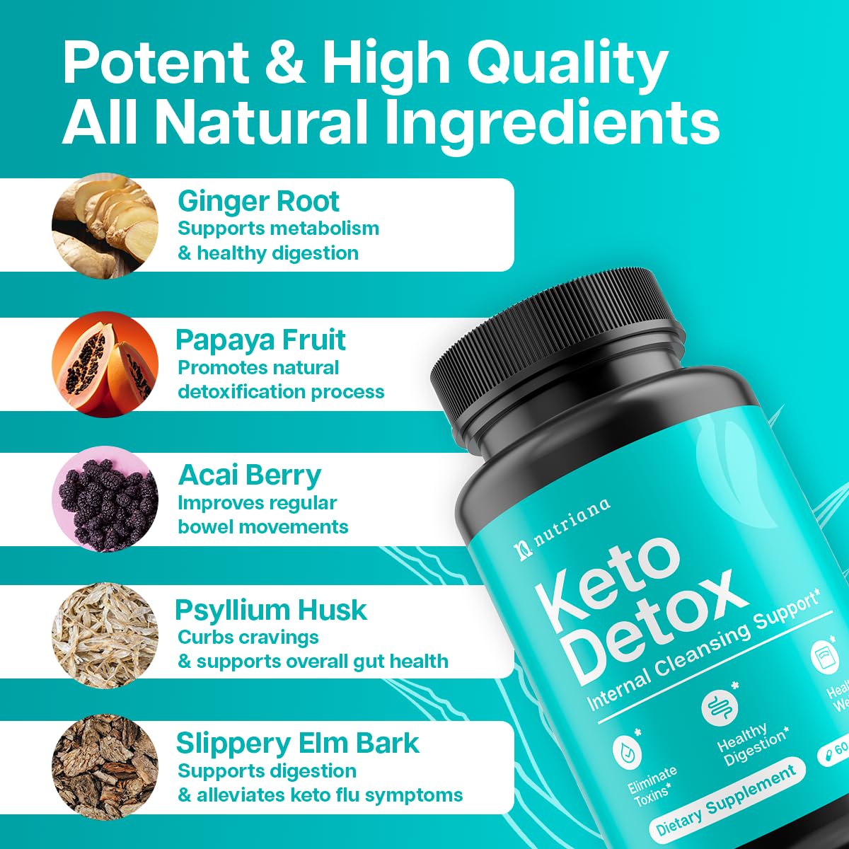 Nutriana Keto Detox Cleanser - Weight Loss Keto Pills Liver Supplement for Men & Women Nutriana buy supplements canada
