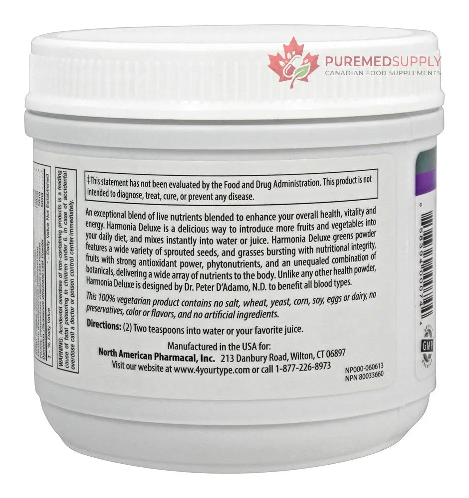 D'Adamo Personalized Nutrition Harmonia Deluxe, 7 Ounce D'Adamo Personalized Nutrition buy supplements canada
