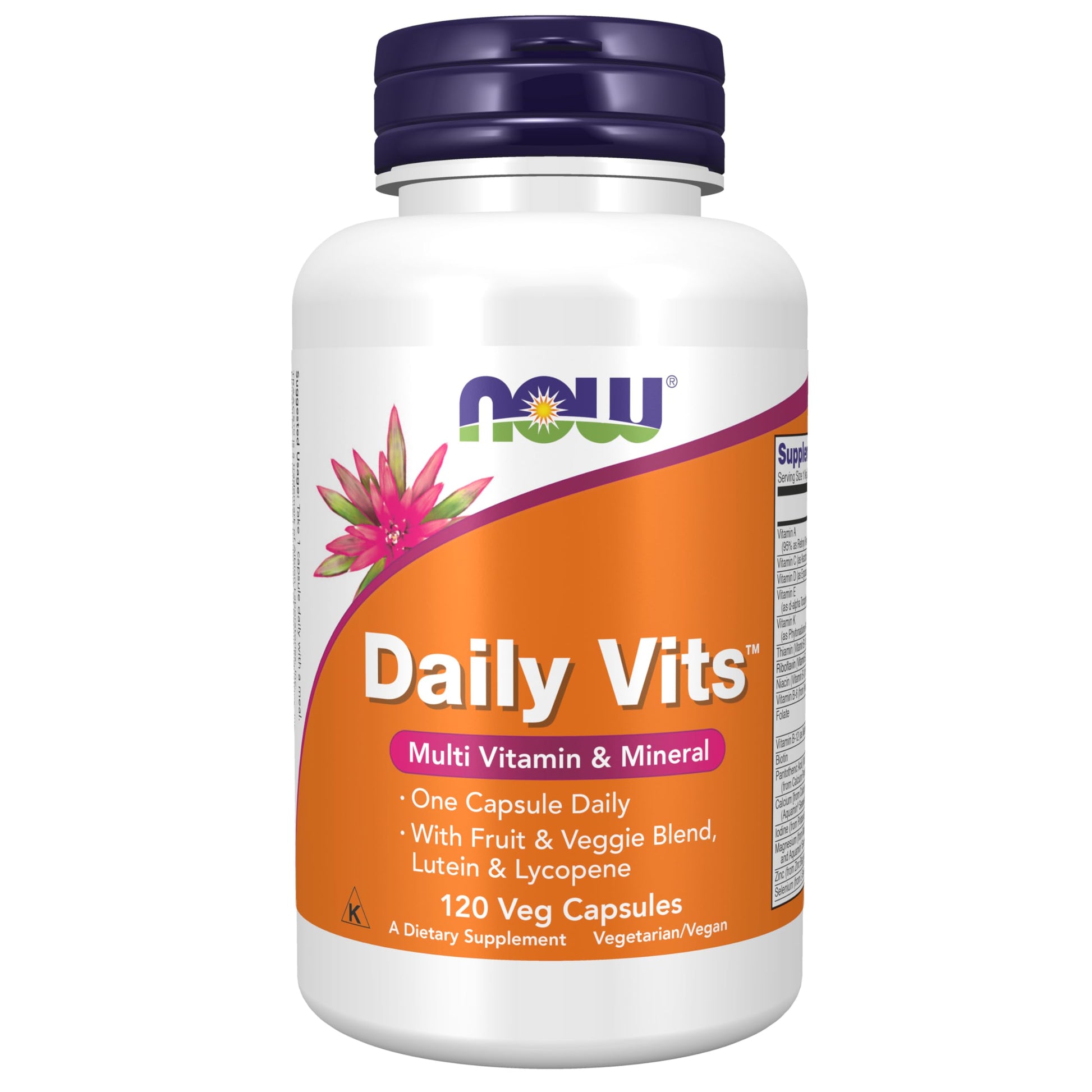 NOW Foods Supplements, Daily Vits™ with Fruit & Veggie Blend, Lutein and Lycopene, 120 Veg Capsules NOW Foods buy supplements canada