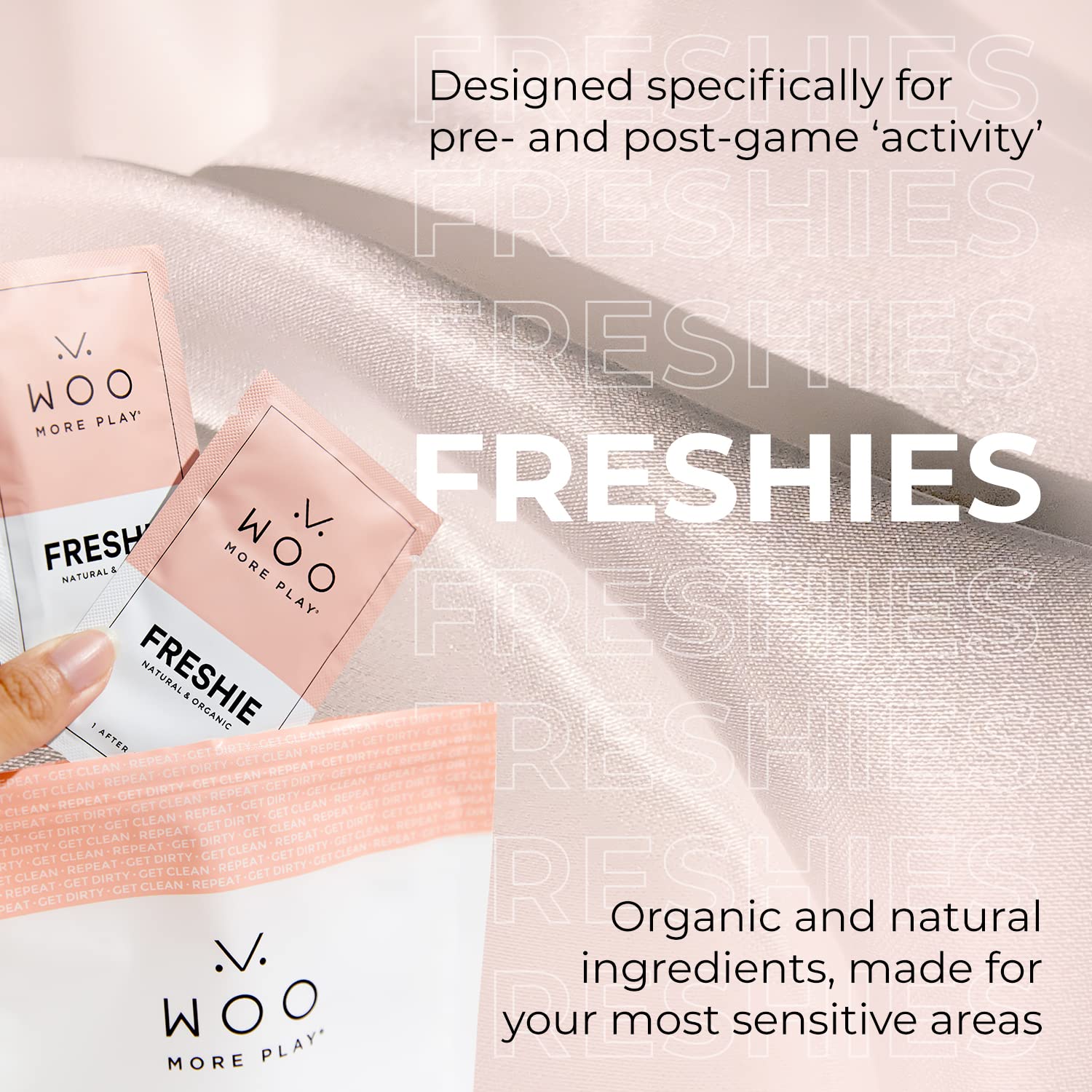 Woo More Play Freshies: All-Natural Feminine Intimacy Towelette Wipes with Coconut Oil Woo More Play buy supplements canada