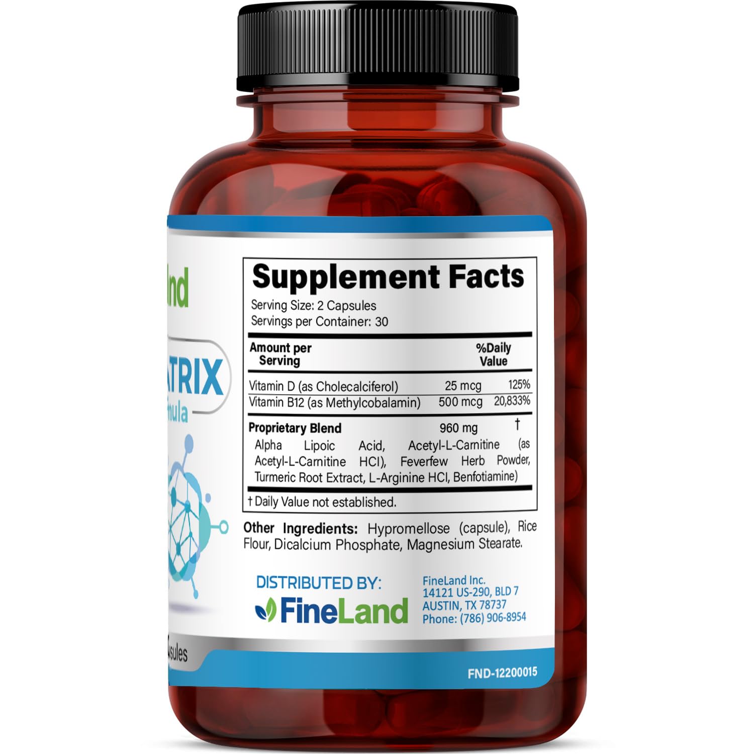 FineLand NEUROMATRIX Complex Formula, Advanced Cognitive and Nerve Support Supplement, High Potency Vitamin B12, Alpha Lipoic Acid and Acetyl-L-Carnitine, 60 Capsules FineLand buy supplements canada