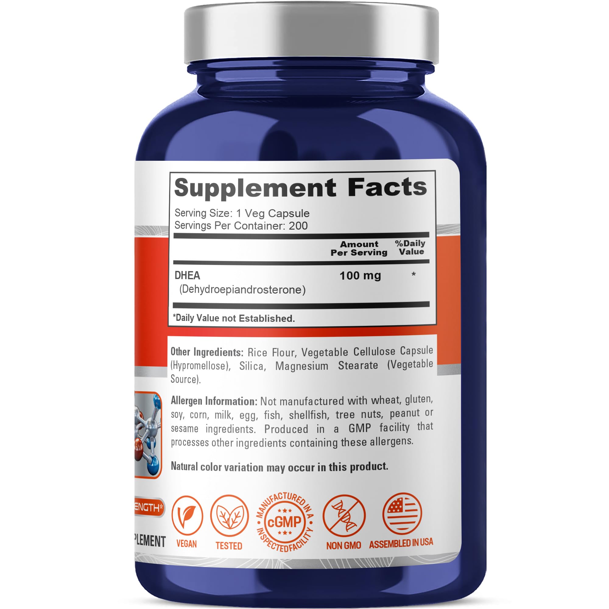 NusaPure DHEA 100mg 200 Veggie Capsules (Vegetarian, Non-GMO) NusaPure buy supplements canada