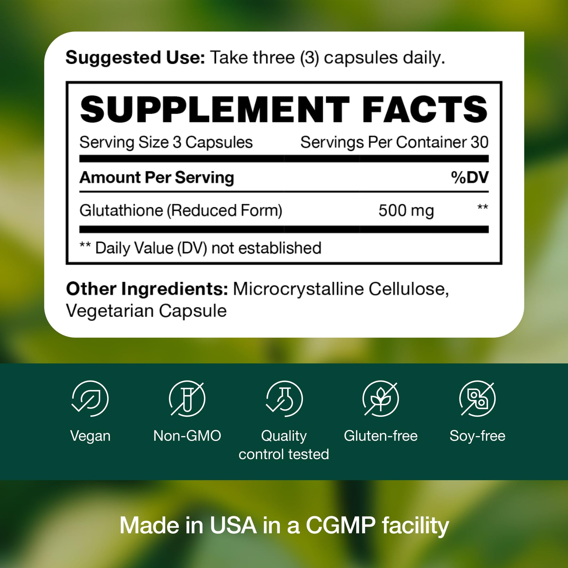 Glutathione Supplement Capsule - Strongest DNA Verified Glutathione Reduced - Vegan Friendly, Non GMO, Gluten & Soy Free Fresh Nutrition buy supplements canada