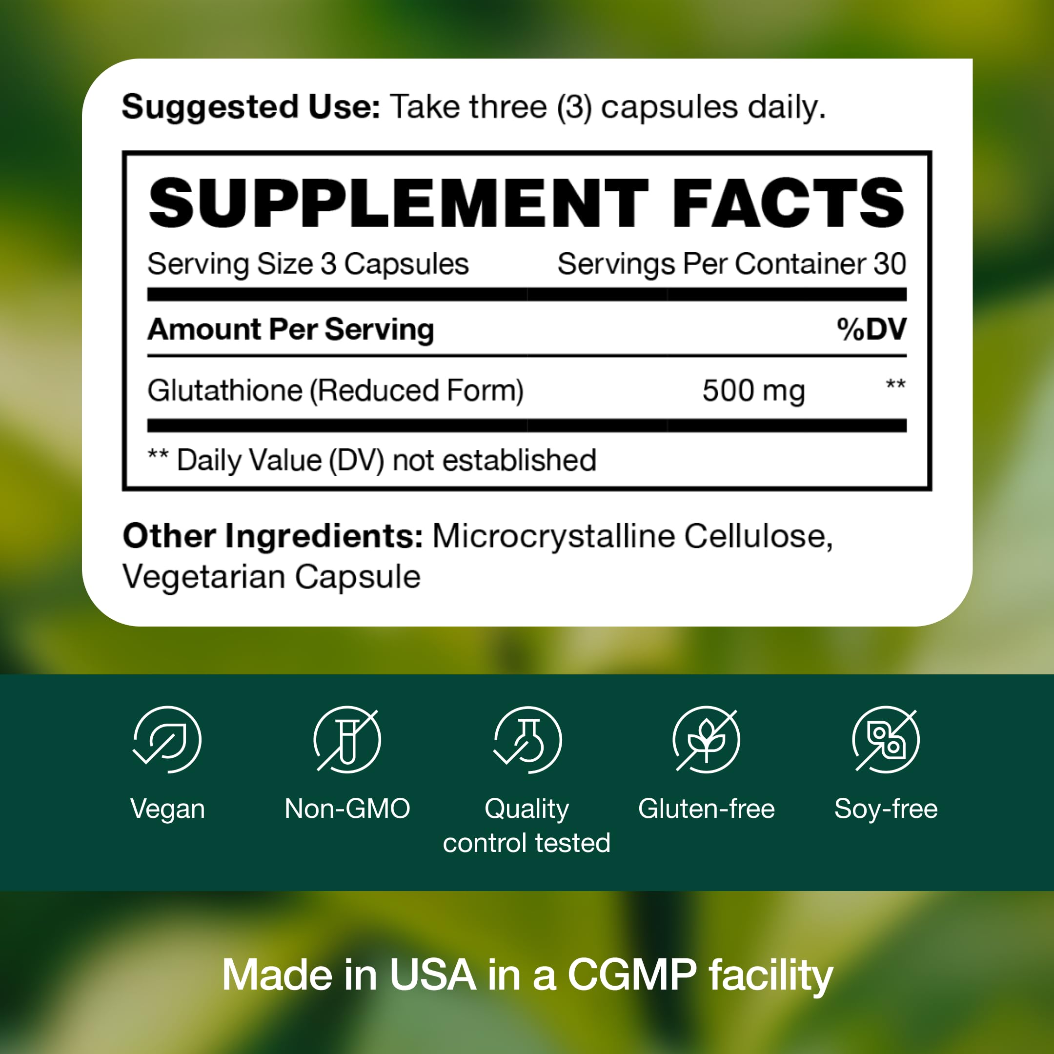 Glutathione Supplement Capsule - Strongest DNA Verified Glutathione Reduced - Vegan Friendly, Non GMO, Gluten & Soy Free Fresh Nutrition buy supplements canada