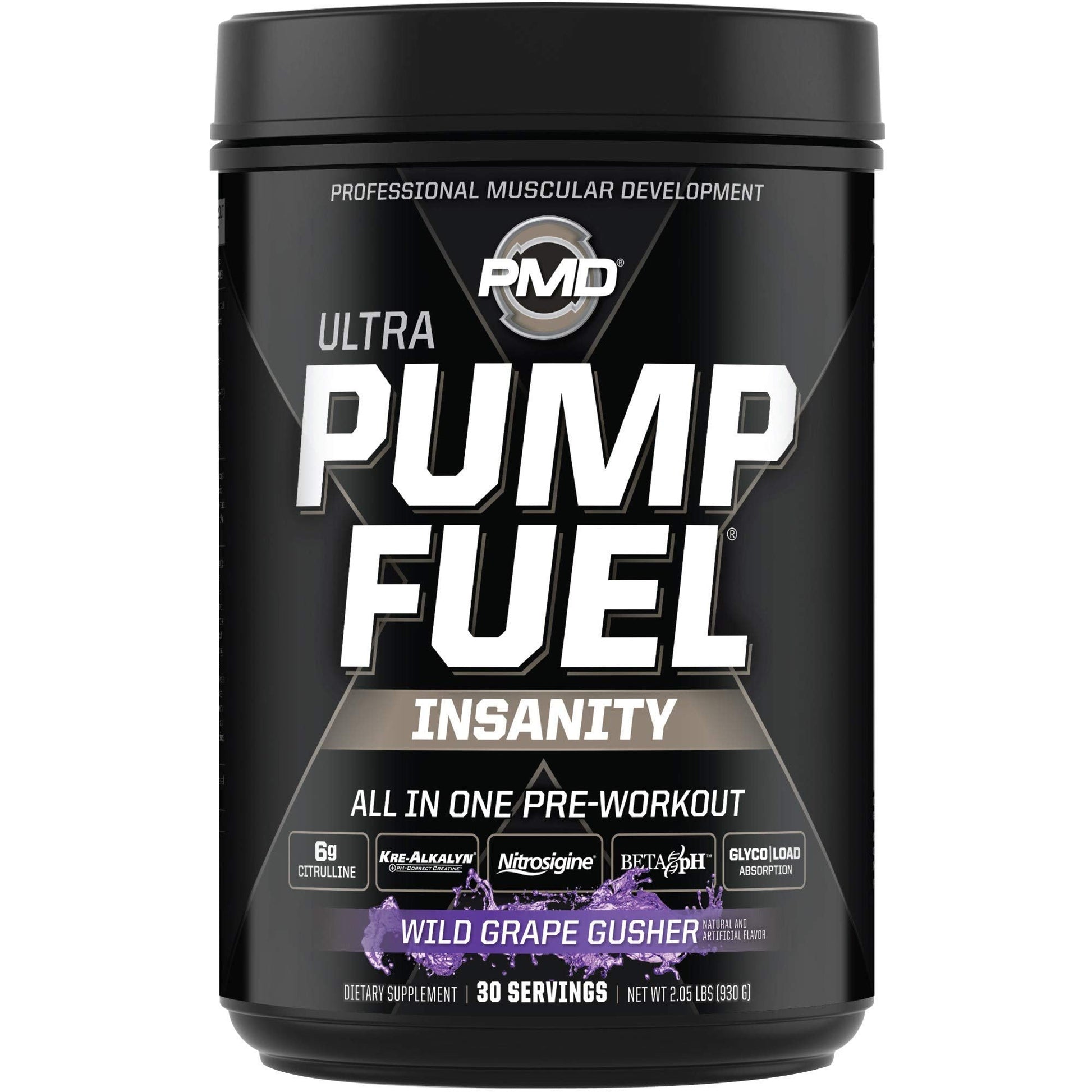 PMD Sports Ultra Pump Fuel Insanity - Pre Workout - Grape Gusher (30 Servings) PMD buy supplements canada