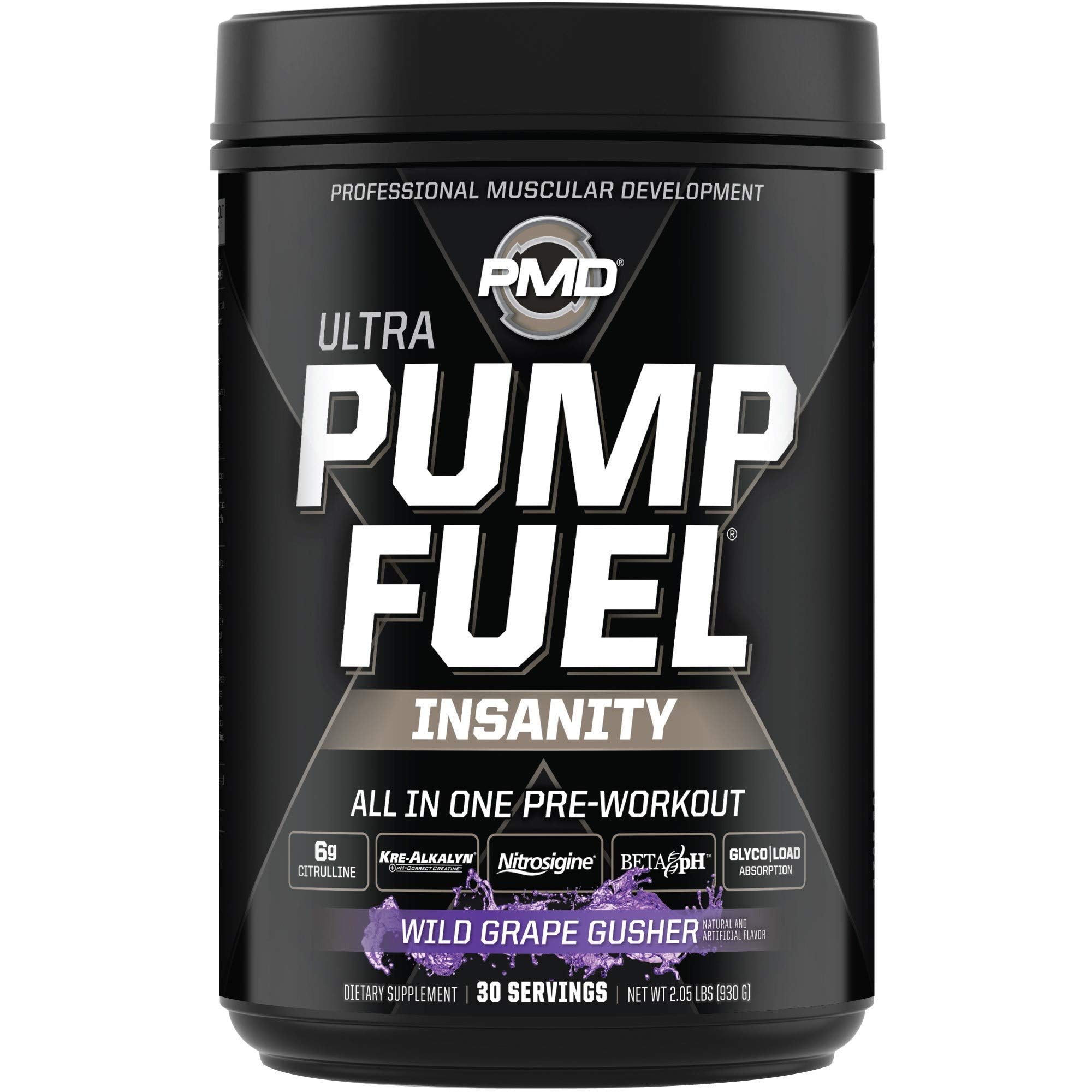 PMD Sports Ultra Pump Fuel Insanity - Pre Workout - Grape Gusher (30 Servings) PMD buy supplements canada