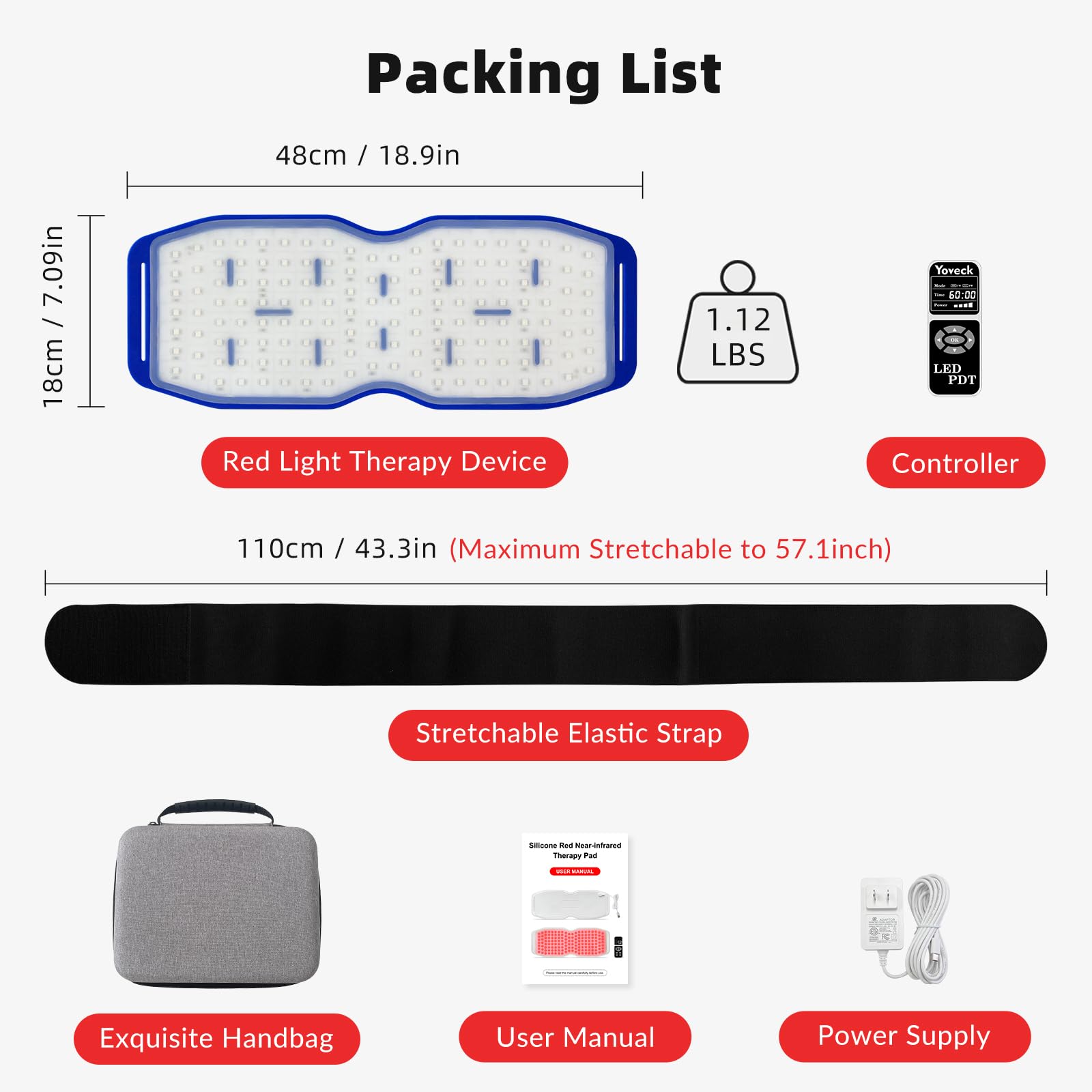 Yoveck Red Light Therapy Belt, Silicone Red Light Therapy Pad Near Infrared Light Therapy Yoveck buy supplements canada