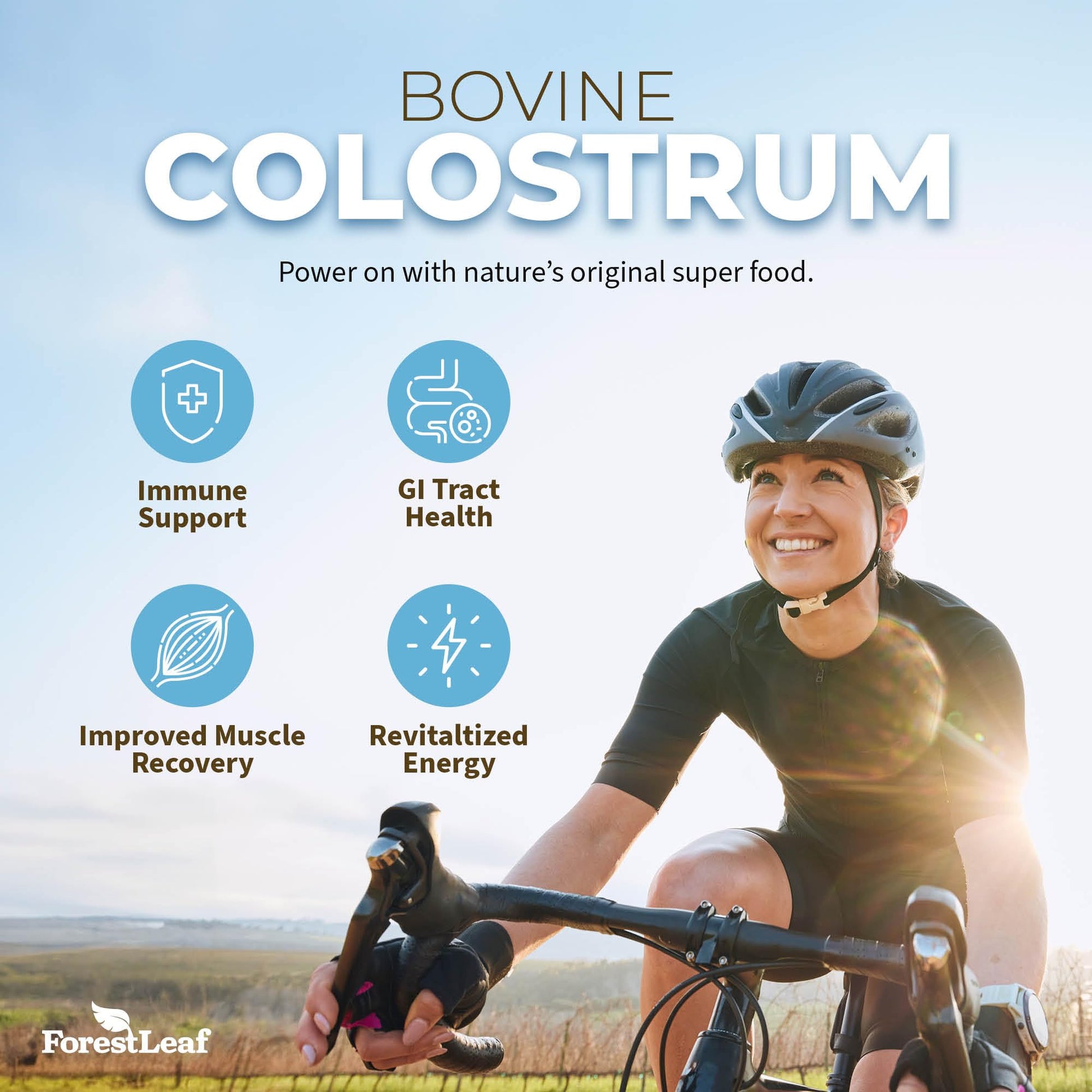 ForestLeaf Colostrum Powder 50% IgG Highest Pure Concentration, Grass Fed Colostrum Supplement for Gut Health, Immune Support and Muscle Recovery, Bovine Colostrum for Humans, Unflavored, 45 Servings ForestLeaf buy supplements canada