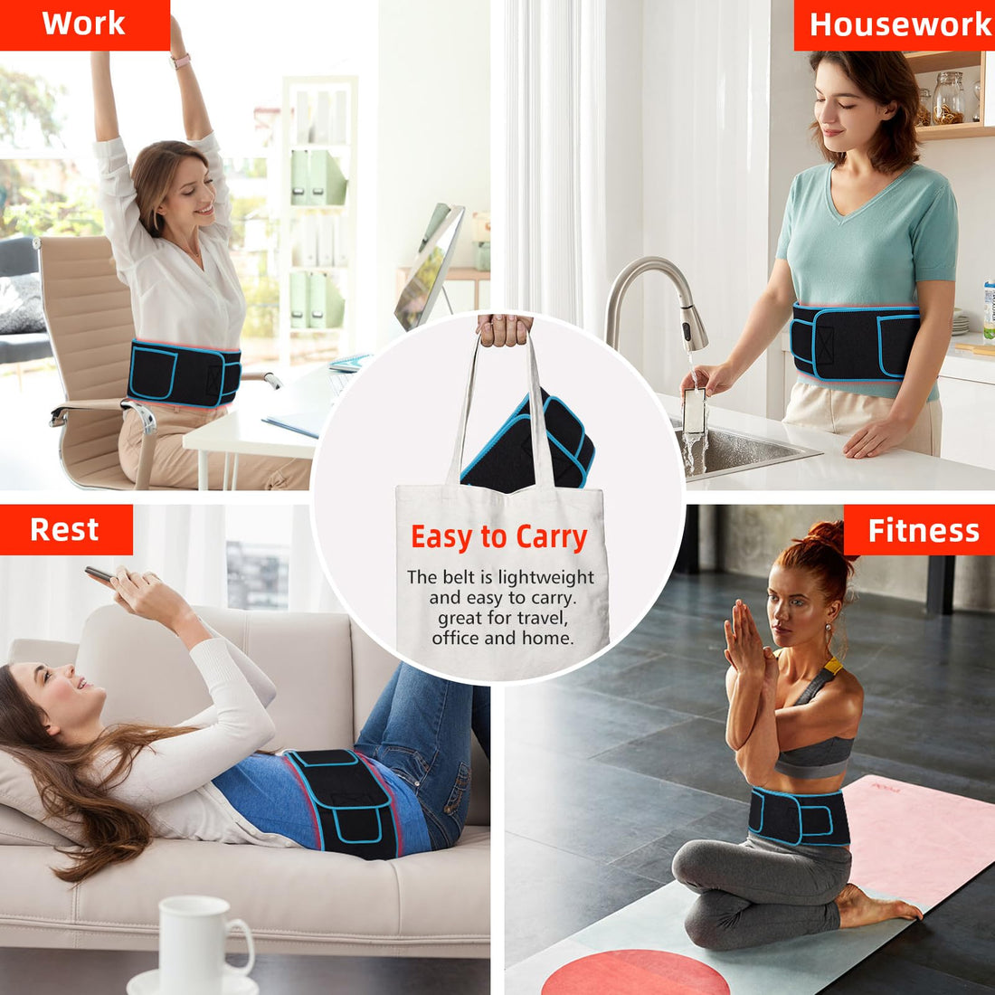 Red Light Therapy Belt, 660&850nm 3 -in-1 Big Chips Near Infrared Therapy Wrap for Body HEDYNSHINE buy supplements canada