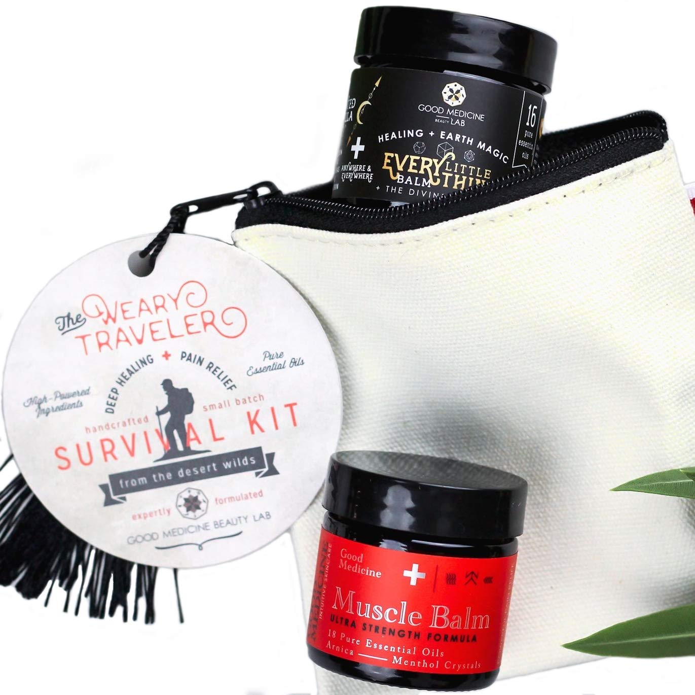 The Weary Traveler - Muscle Balm and Every Little Thing Balm, The On The Go Kit to Help with Sore Aching Muscle and Joints, Help Dry, Cracked Skin, Soften Caulloused Hands and Feet (1 oz.) GOOD MEDICINE INTUITIVE SKINCARE buy supplements canada