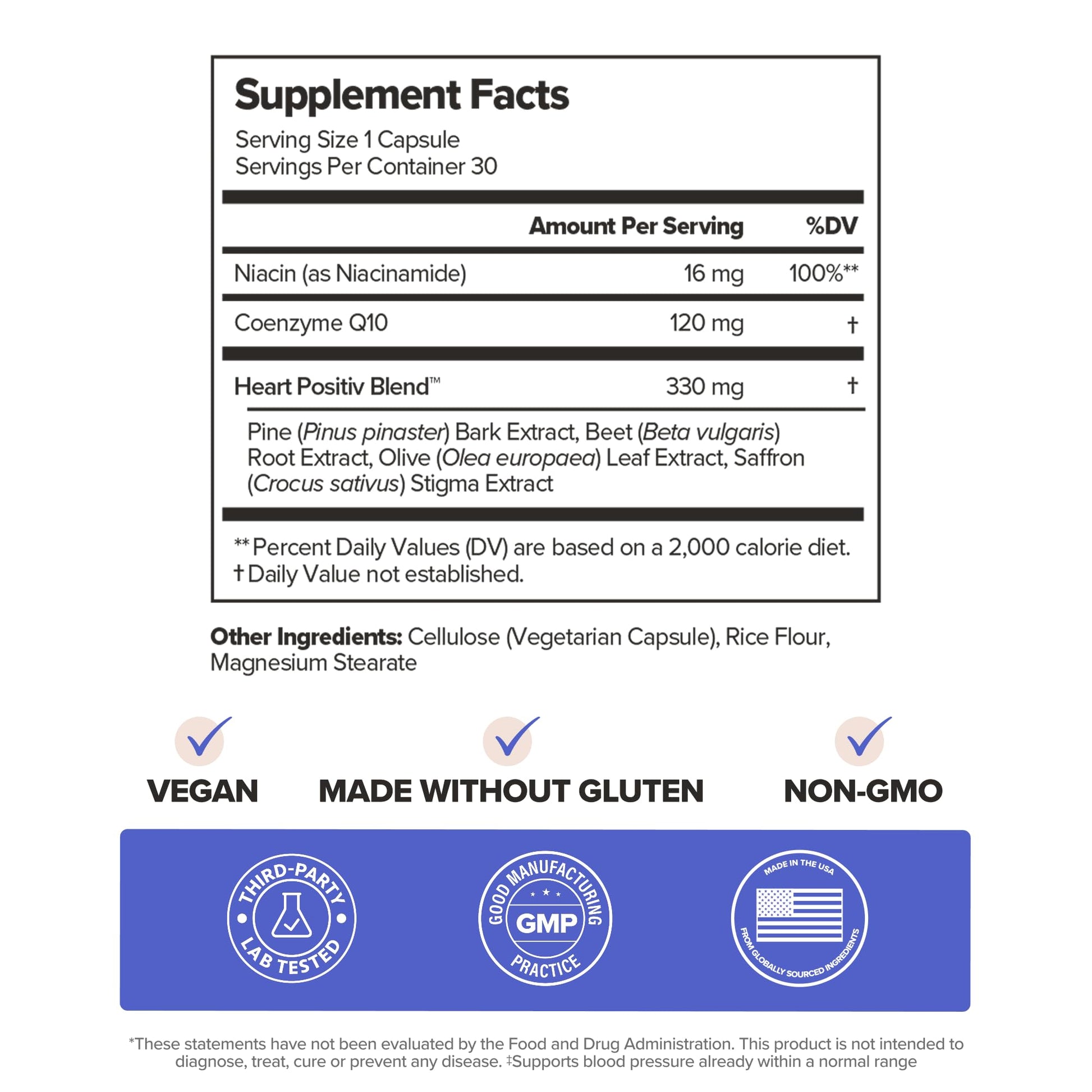 O Positiv MENO Heart + Blood Pressure Support Capsules – Daily Support for Healthy Circulation, Stress Management & Blood Pressure – with CoQ10, Beets, Pine Bark & Saffron – 30 Servings O Positiv buy supplements canada