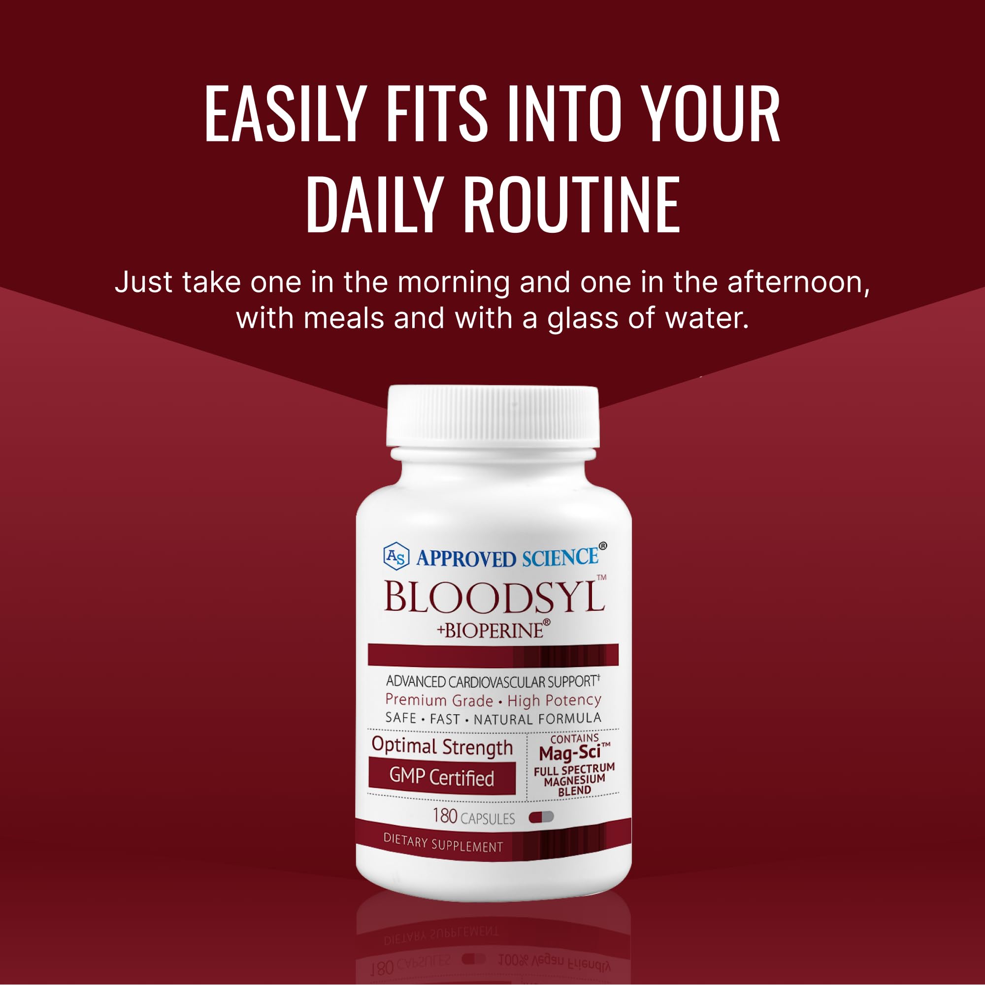 Approved Science Bloodsyl - Supports Blood Flow - Hawthorn Berry, Magnesium, BioPerine - Vegan - 180 Capsules - Pack of 1 Approved Science buy supplements canada