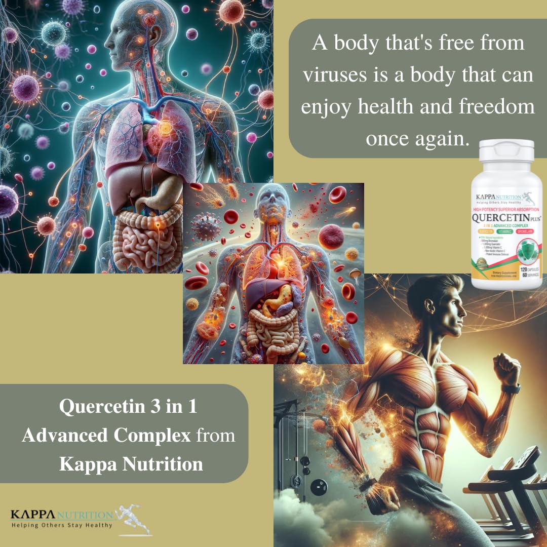 QUERCETIN PLUS, Quercetin 1,000mg, Bromelain 500mg and Vitamin C 1,000mg, (120 Capsules), 3 in 1 from Bioflavonoids, Supports Immune, Cardiovascular & Respiratory Health, Seasonal Allergy Relief. KAPPA NUTRITION buy supplements canada