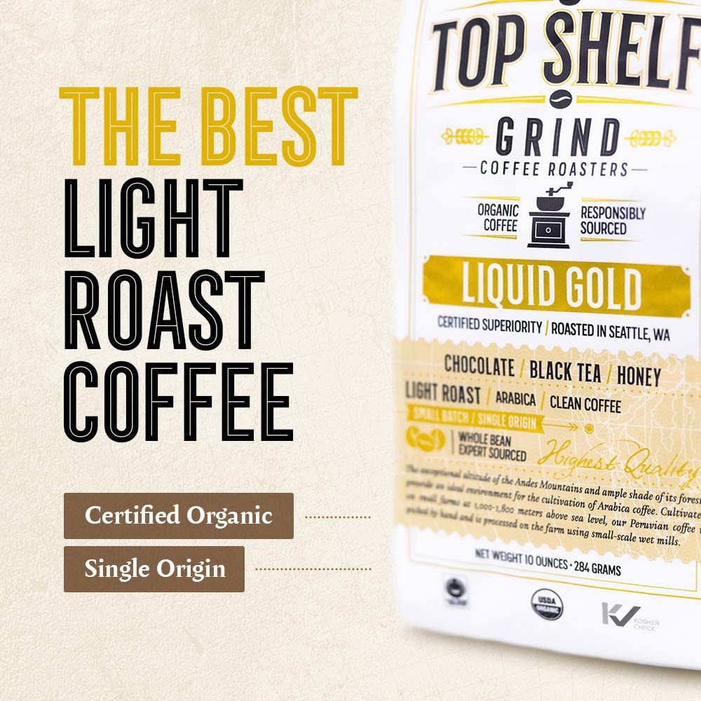 Organic Light Roast Whole Bean Coffee, The Best Espresso Beans from Peru Join Top Shelf Grind buy supplements canada