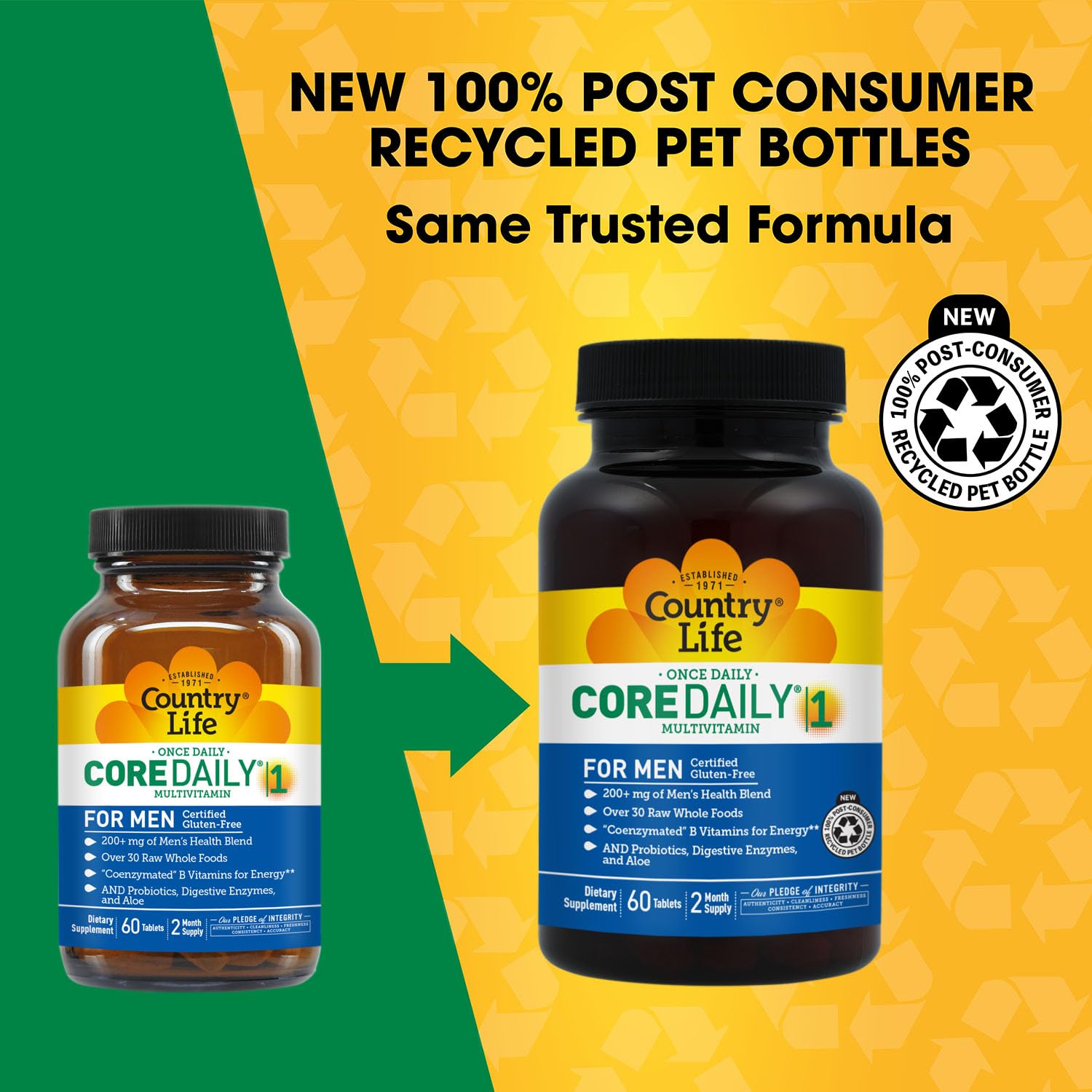 Country Life Core Daily-1 for Men - Multivitamin with Probiotics, Saw Palmetto, Pumpkin Seed Extract, and Coenzymated B Vitamins - Gluten-Free and Vegetarian - 60 Tablets Country Life buy supplements canada