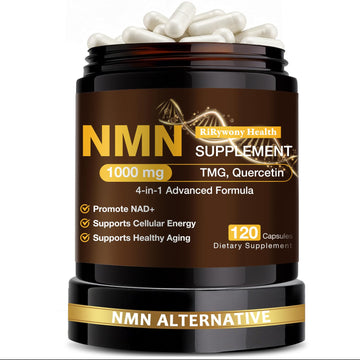 NMN Supplement 1000mg - NMN Supplement 1000mg Pure Organic, NMNH Alternative, Resveratrol Supplement, NAD+ Supplement, TMG & Quercetin for Cellular Support 120 Capsules RiRywony Health buy supplements canada