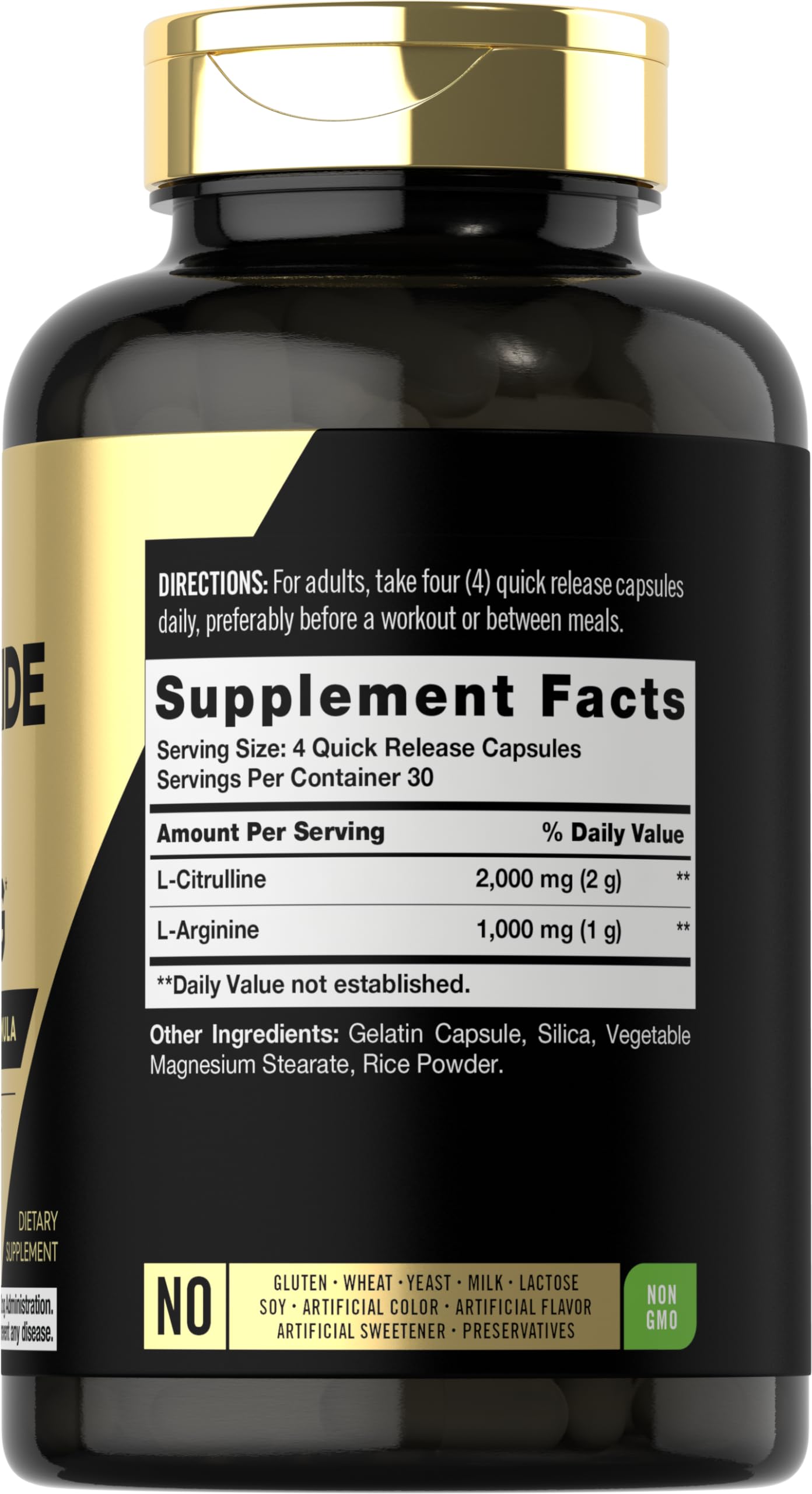 Carlyle Nitric Oxide Supplement 3000mg | 120 Capsules | with L-Arginine & L-Citrulline | for Men & Women | Pre & Post Workout | Non-GMO, Gluten Free Carlyle buy supplements canada