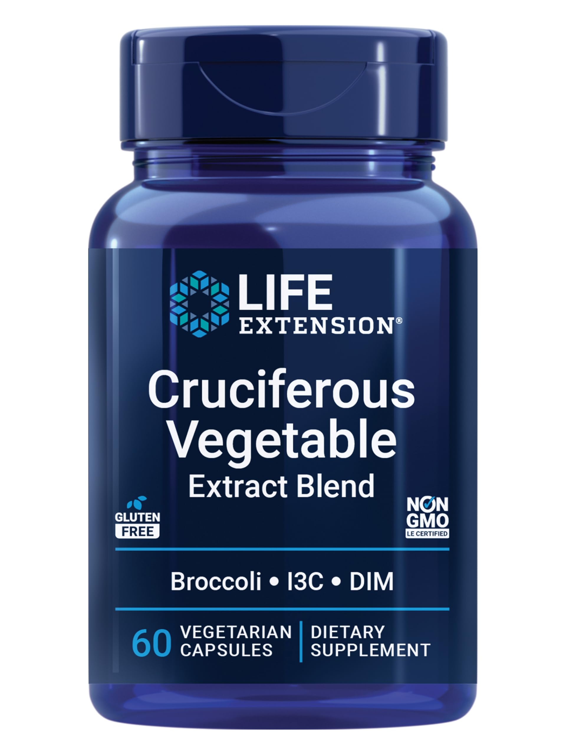 Life Extension Cruciferous Vegetable Extract Blend, Broccoli Extract, I3C, Helps Maintain DNA Health & Already Healthy Hormone Levels, Gluten Free, Non-GMO, Vegetarian, 60 Capsules Life Extension buy supplements canada