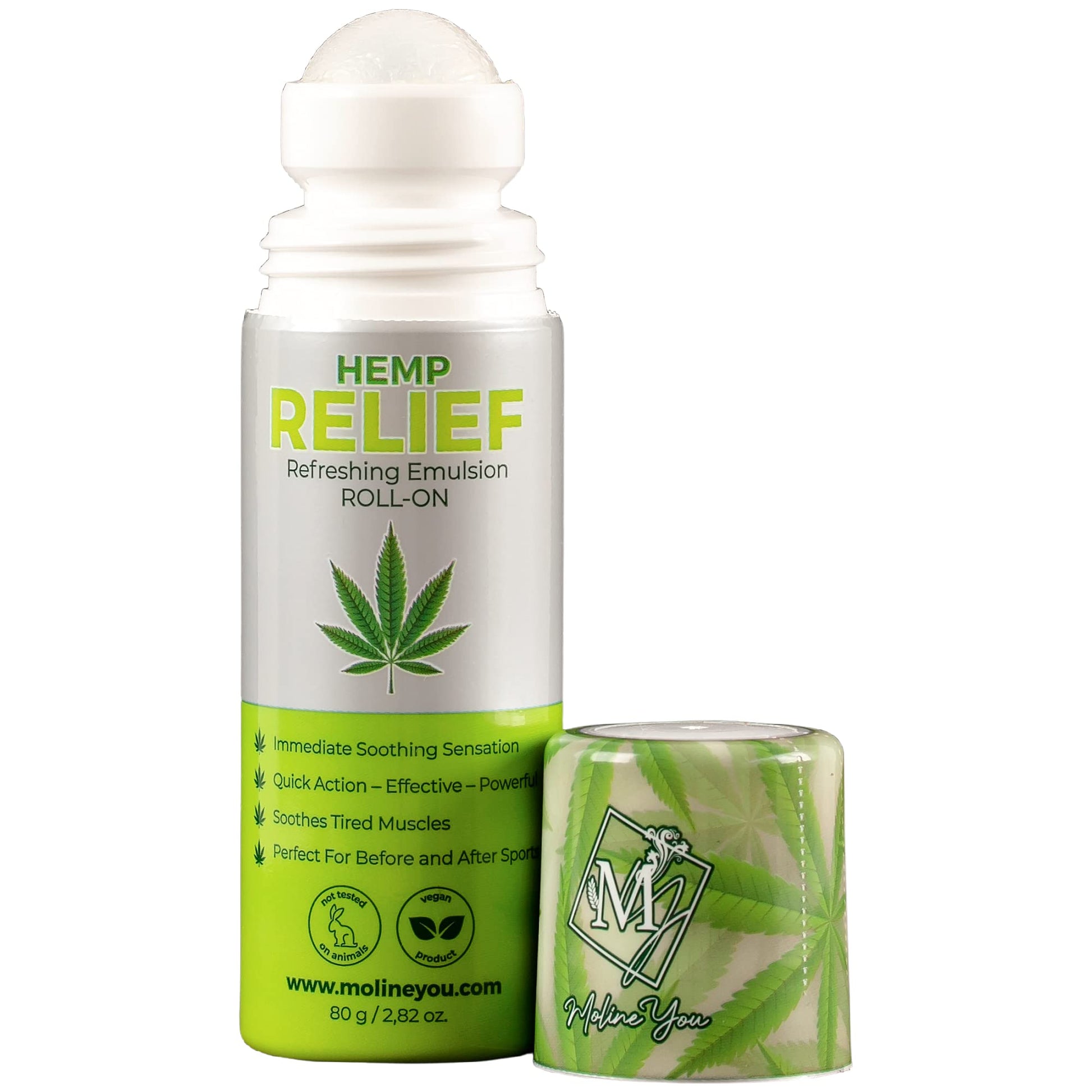Moline You Natural Powerful Hemp Roll On, for Joint & Muscle Discomfort, Back, Neck, Knee, Shoulders HIPS. Formula with Hemp Oil Extract, Arnica, Menthol (Roll On 3 oz) Moline You buy supplements canada