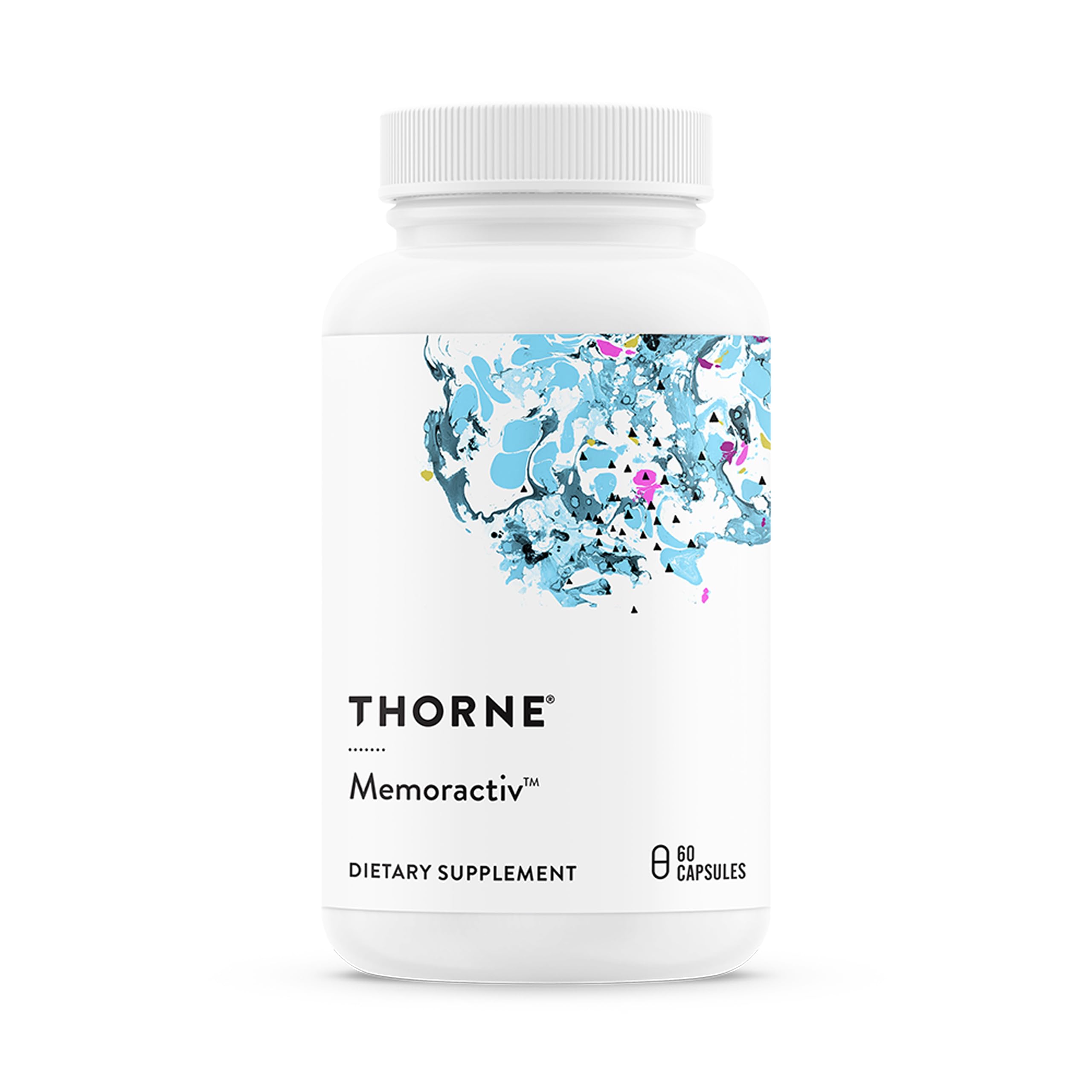 THORNE - Memoractiv - Nootropic Brain Supplement for Focus, Creativity, and Concentration - Ashwagandha, Ginkgo, Lutemax, Bacopa, Pterostilbene - Gluten-Free, Dairy-Free* - 60 Capsules - 30 Servings THORNE buy supplements canada