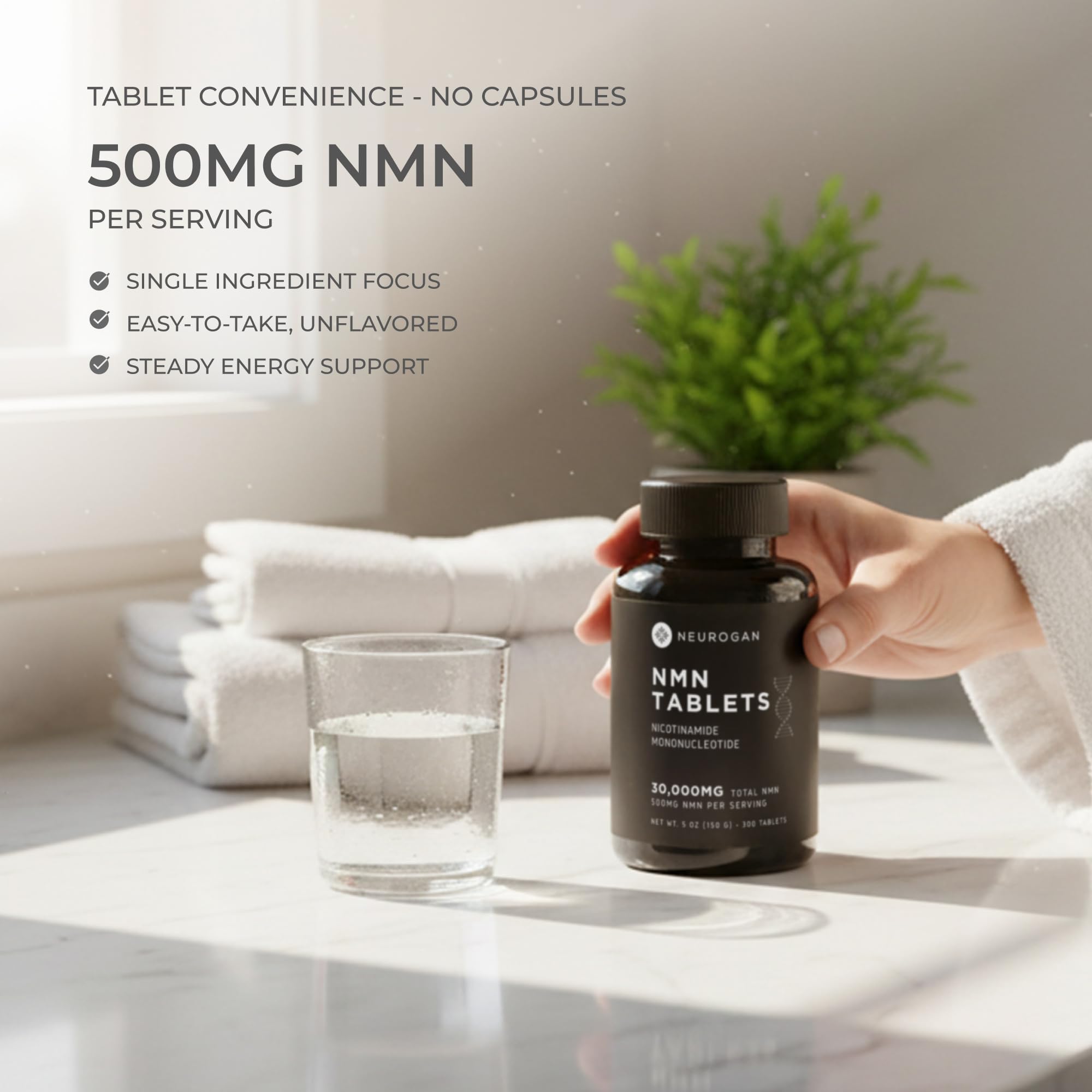 Neurogan NMN Supplement Tablets – Nicotinamide Adenine Dinucleotide Precursor for Cellular Energy & Brain Focus Support – 500 mg High-Potency Nicotinamide Mononucleotide per Serving, 300 Count Neurogan buy supplements canada