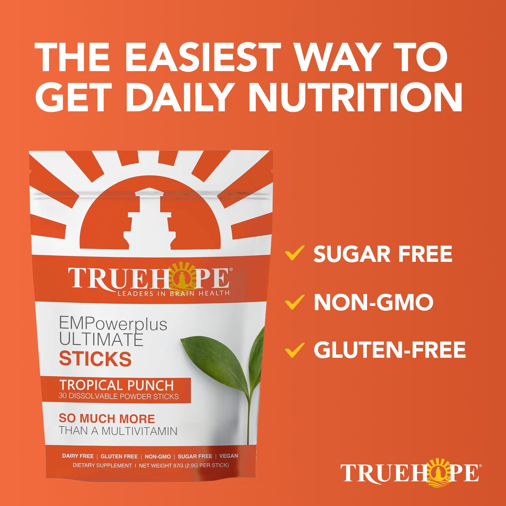 Truehope Multivitamin Nootropic Pouches with Inositol - Once-Per-Day EMPowerplus Ultimate Sticks - 30 Count (Tropical) Truehope buy supplements canada