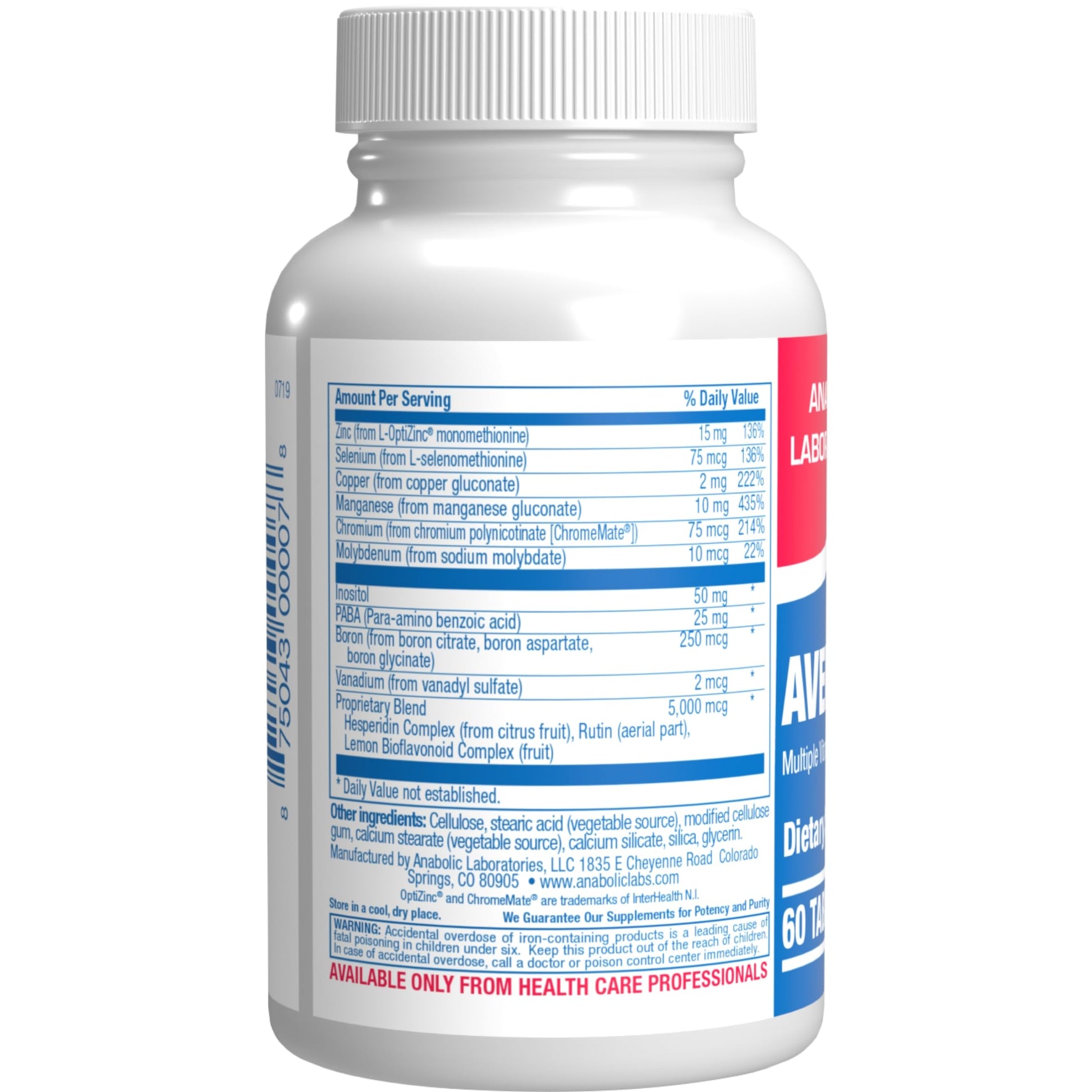 30-In-1 Adult Multivitamin with Iron - Antioxidant Rich Over 50 Multivitamin for Women and Men with Vitamins A C D E B Complex Zinc Magnesium Myo Inositol Citrus Bioflavonoids & More - 1 Month Supply Anabolic Laboratories buy supplements canada