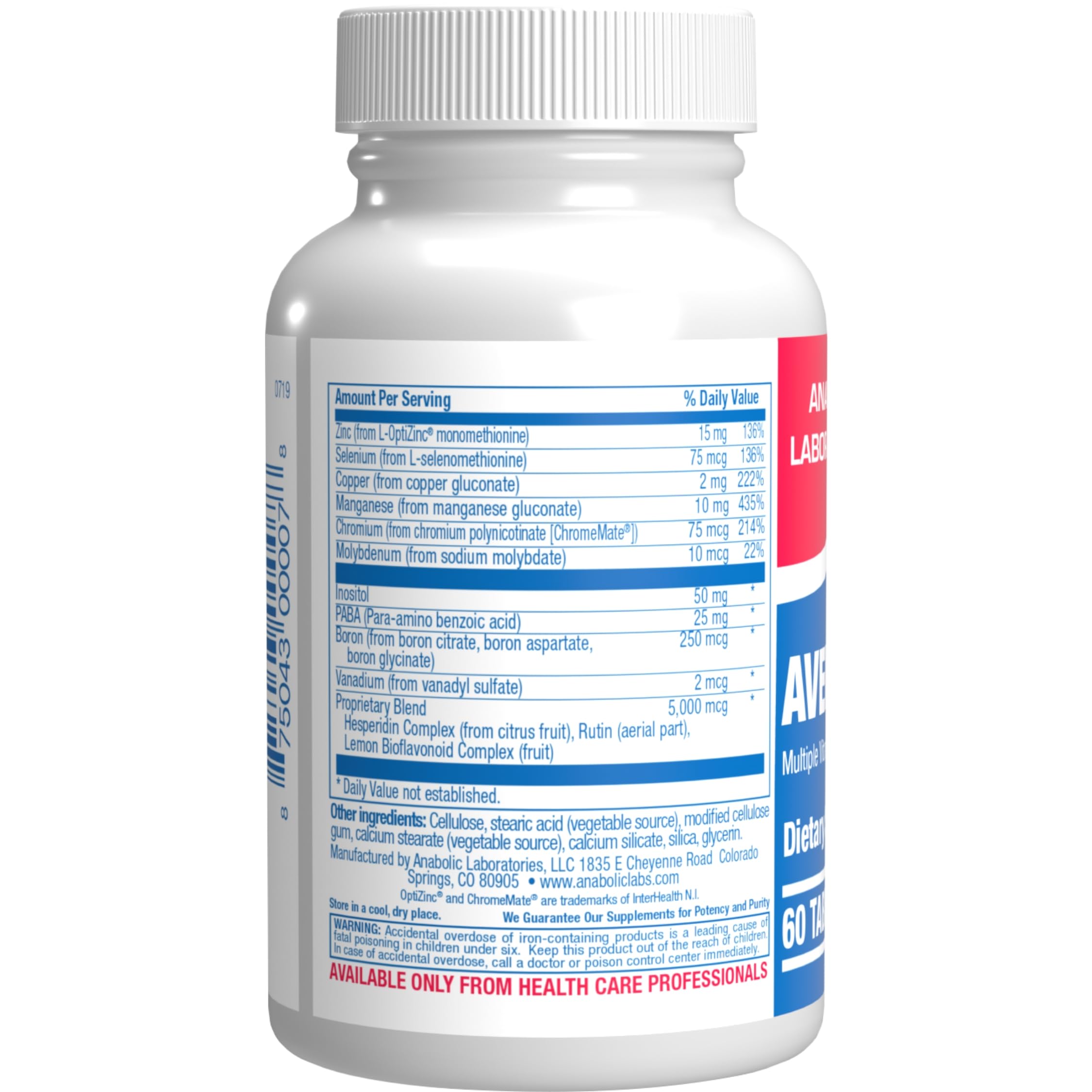 30-In-1 Adult Multivitamin with Iron - Antioxidant Rich Over 50 Multivitamin for Women and Men with Vitamins A C D E B Complex Zinc Magnesium Myo Inositol Citrus Bioflavonoids & More - 1 Month Supply Anabolic Laboratories buy supplements canada