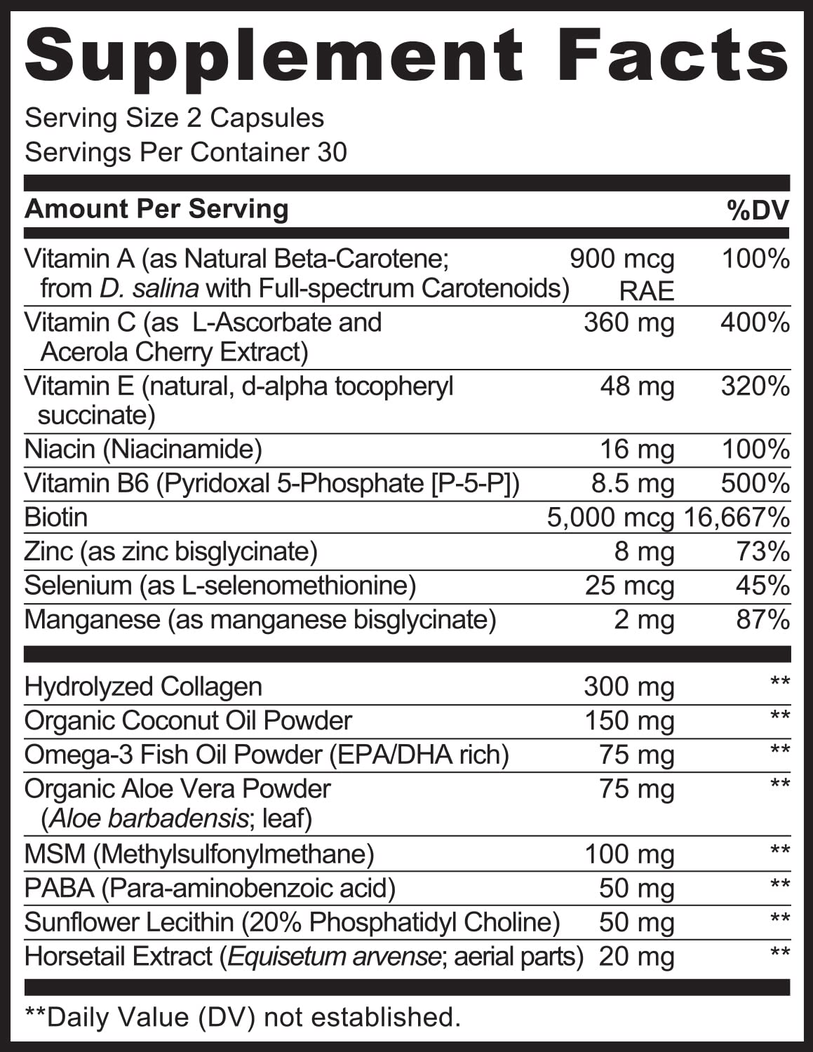 NATURELO Hair, Skin and Nails Vitamins - 5000 mcg Biotin, Collagen, Natural Vitamin E - Supplement for Healthy Skin NATURELO buy supplements canada
