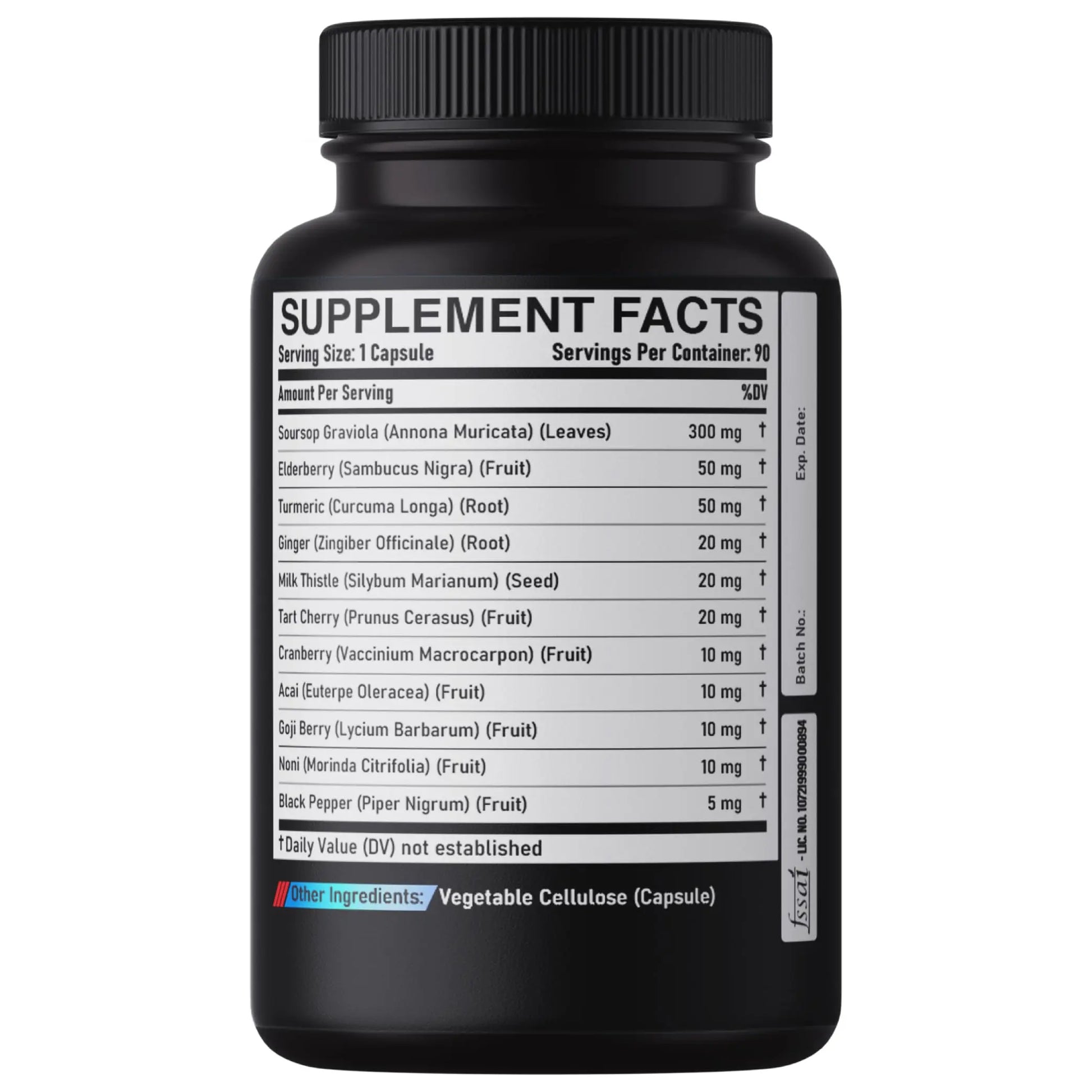 DEDICAD 11in1 Graviola Soursop Capsules for 5 Months Supply with Soursop Fruit, Elderberry, Turmeric, Ginger, Milk Thistle, Cranberry & More - Mood - 150 Vegan Capsules DEDICAD buy supplements canada