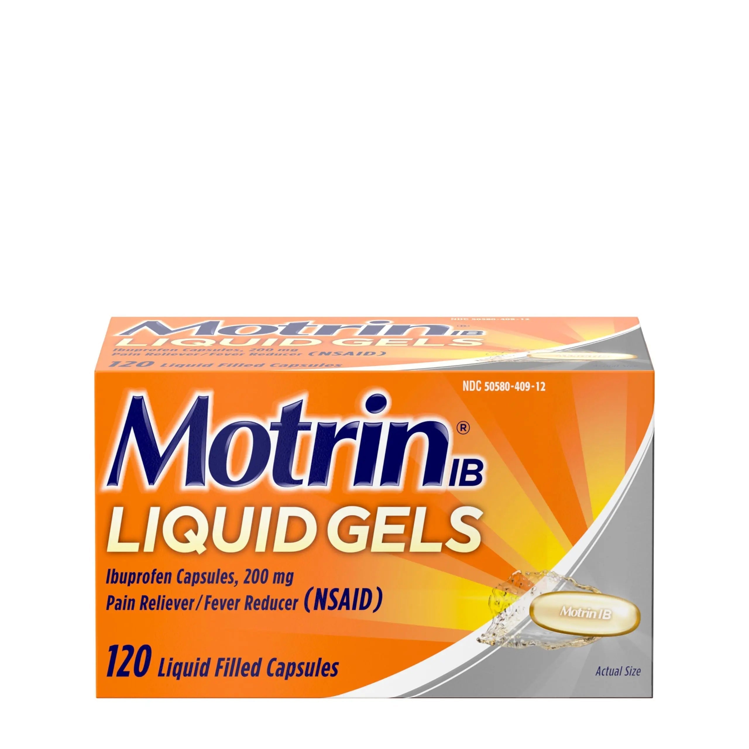 Motrin IB Liquid Gels with 200mg Ibuprofen per Caplet, Pain Reliever & Fever Reducer for Adults, Relief from Minor Arthritis Pain, Muscle Aches, Headache, Menstrual Cramps & Backache, 120 ct Motrin buy supplements canada