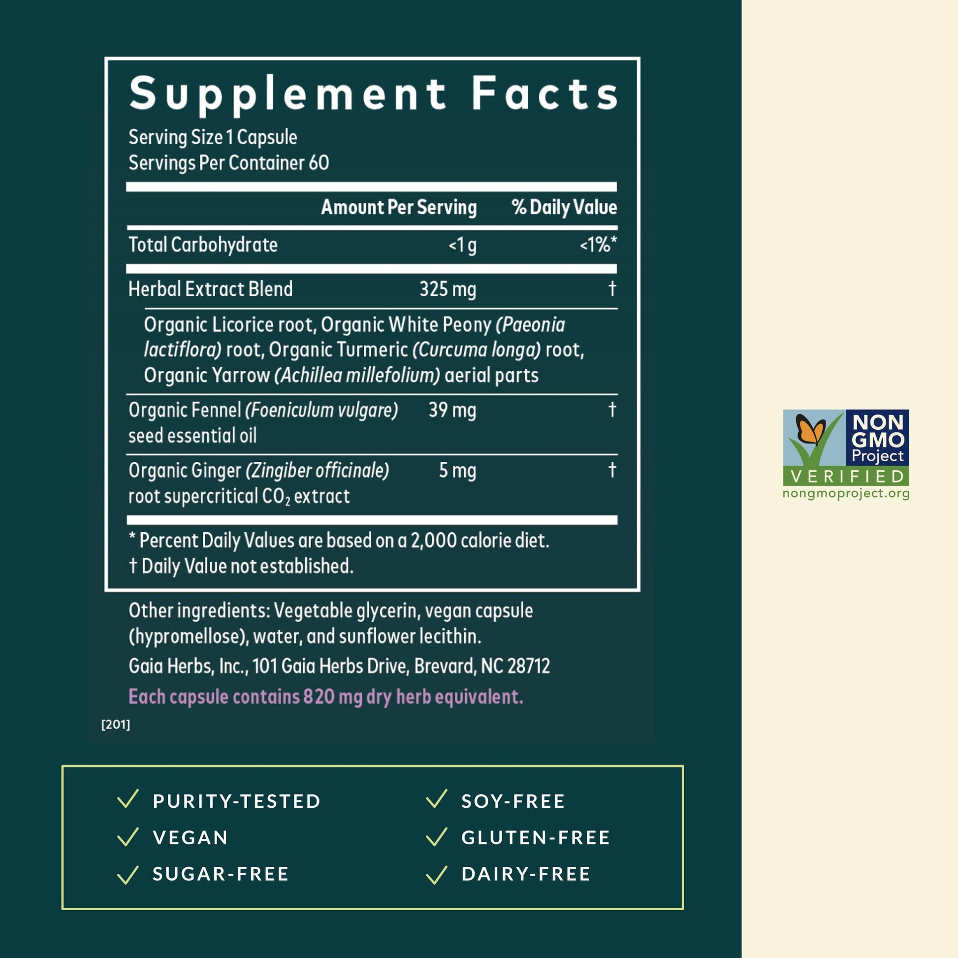Gaia Herbs Cramp Relief - Herbal Supplement for Period Cramp Relief* - Made with Fennel Seed, Licorice Root & More - 60 Vegan Liquid Phyto-Caps (60 Servings) Gaia Herbs buy supplements canada