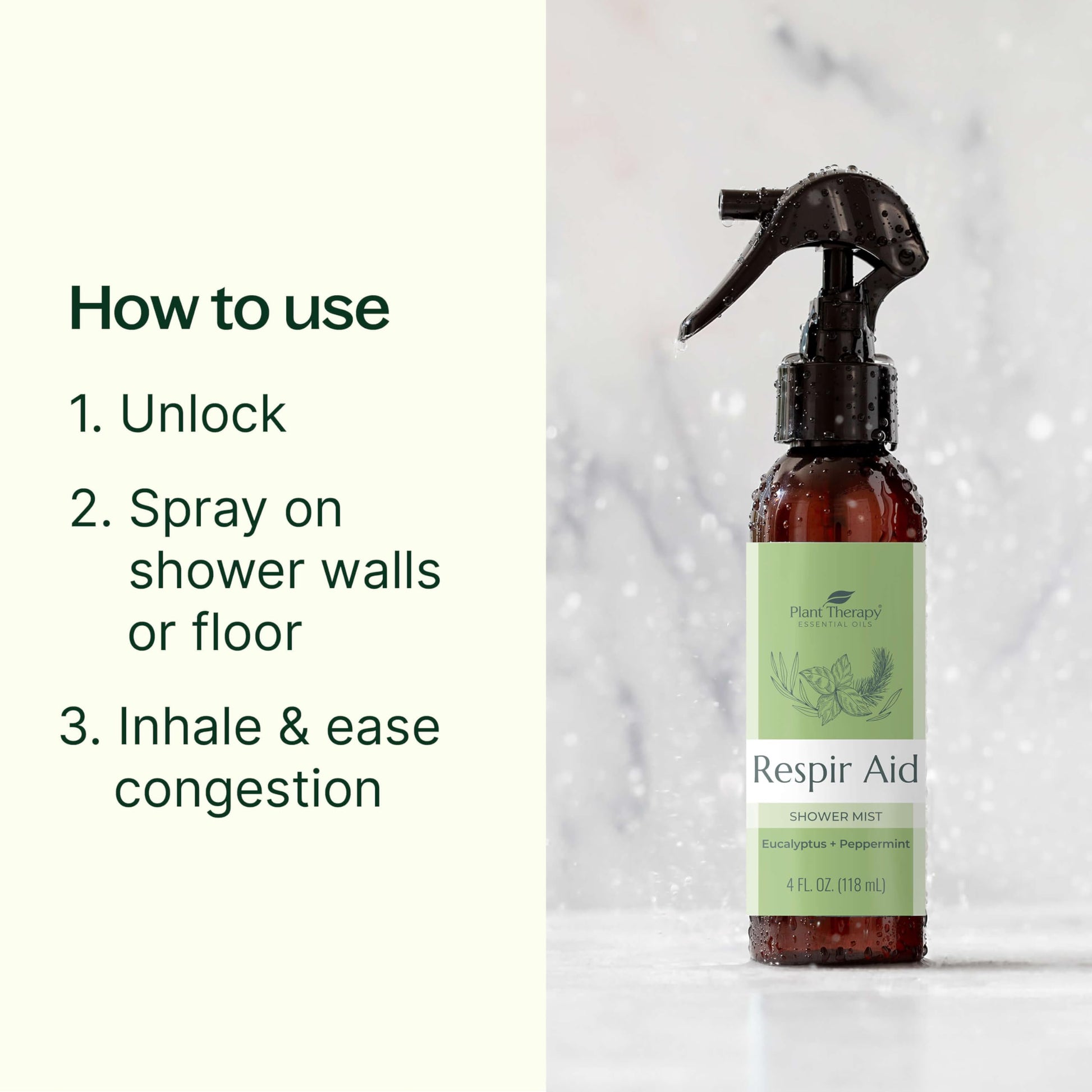Plant Therapy Respir Aid Shower Mist 4 oz Refreshing & Crisp Aroma, Great to Help Clear Congestion Plant Therapy buy supplements canada