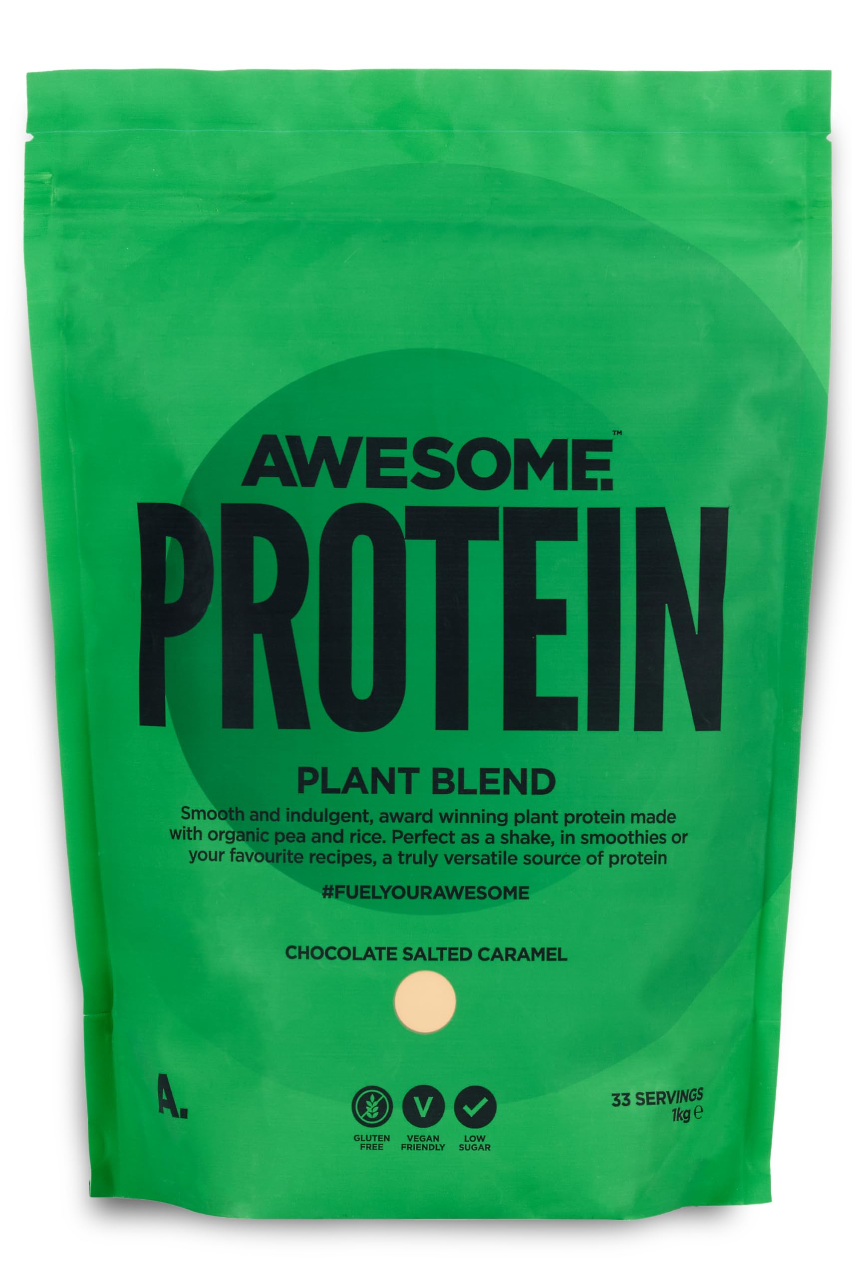 Chocolate Salted Caramel Awesome Protein Powder by Ben Coomber | 1kg Vegan Organic Flavoured Protein Ben Coomber buy supplements canada